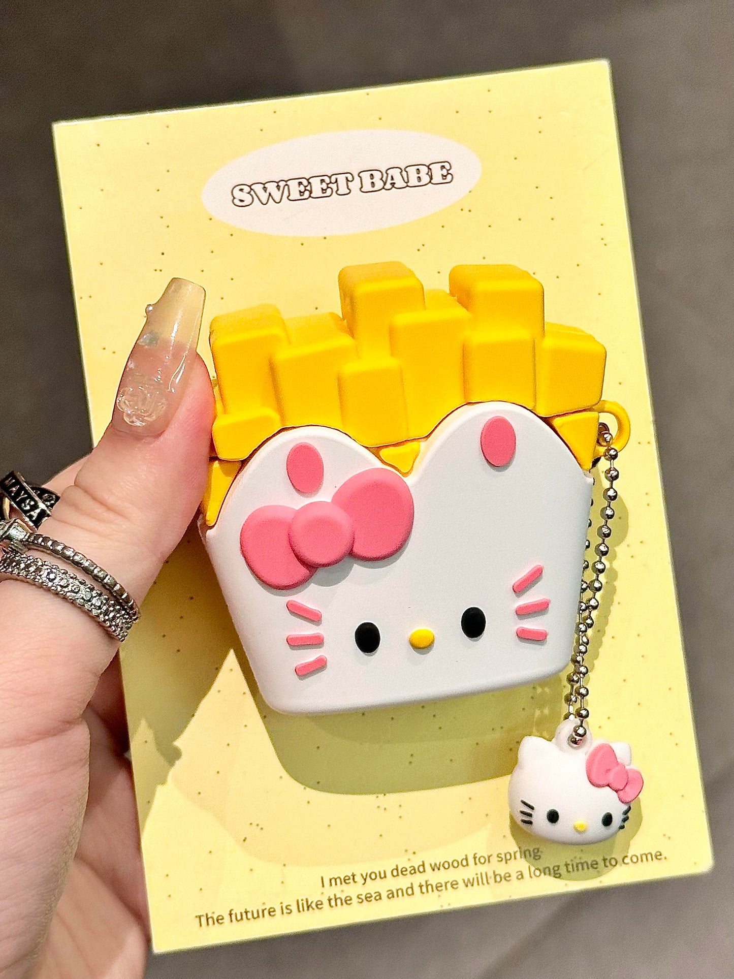 Hellokitty French Fries Shape Silicone Cute Kawaii AirPods Case #0235