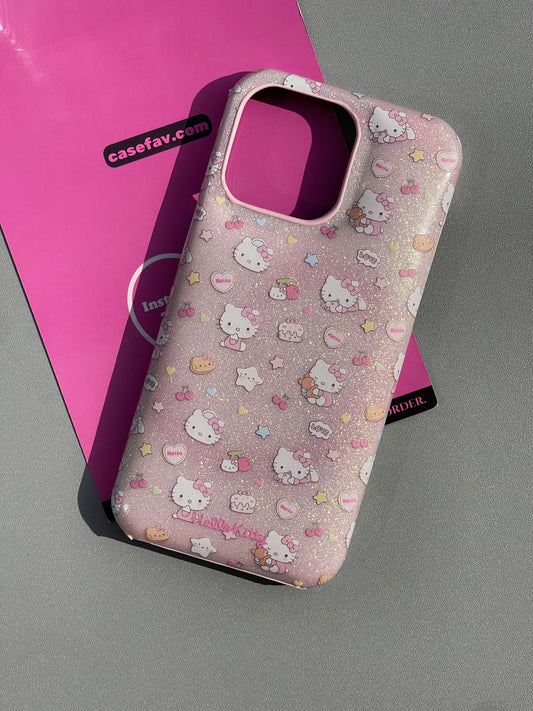 Hellokitty Pink Glitter Cute Kawaii Phone Case #0336