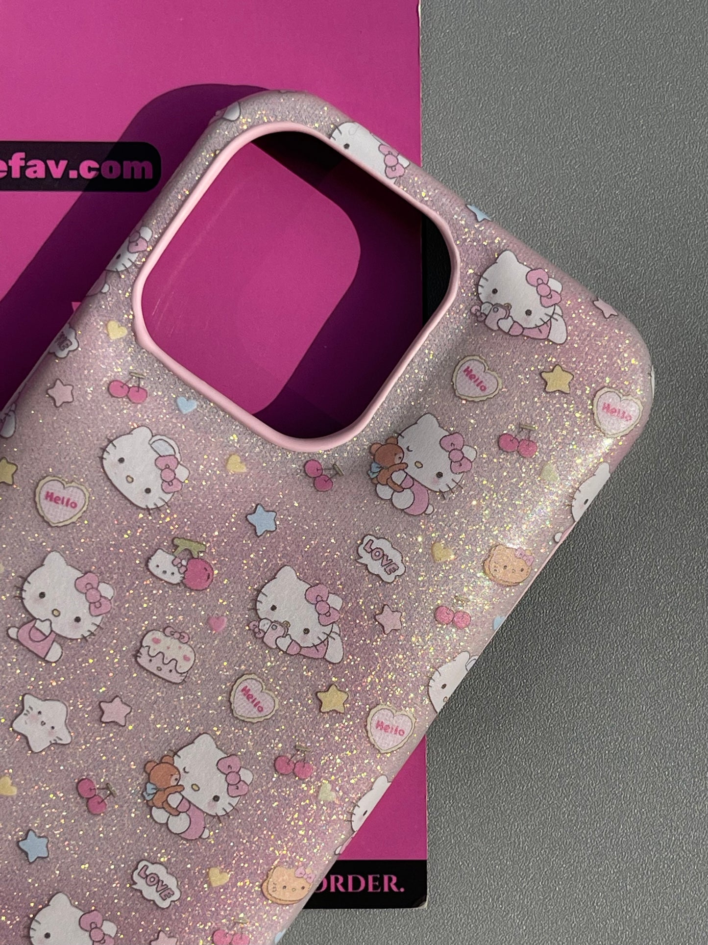 Hellokitty Pink Glitter Cute Kawaii Phone Case #0336