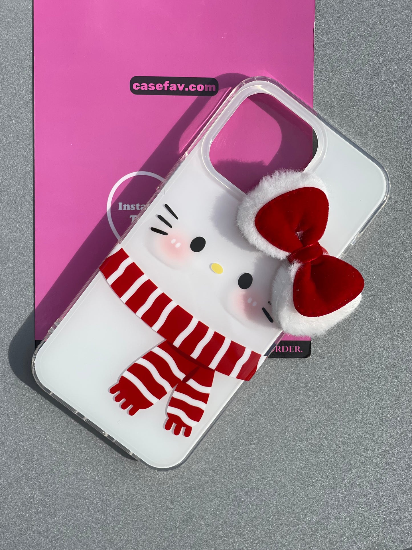 Hellokitty Snowman Plush Bow White Cute Kawaii Phone Case #0343