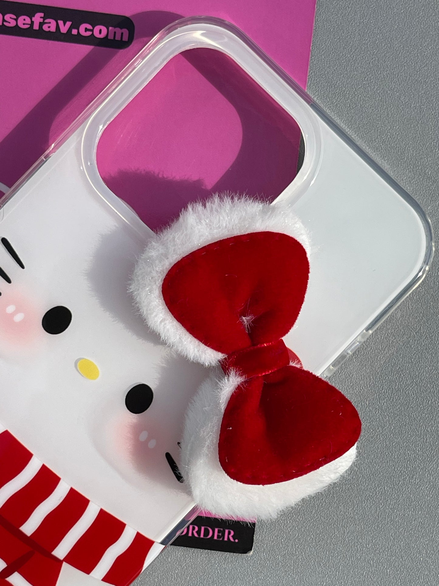 Hellokitty Snowman Plush Bow White Cute Kawaii Phone Case #0343