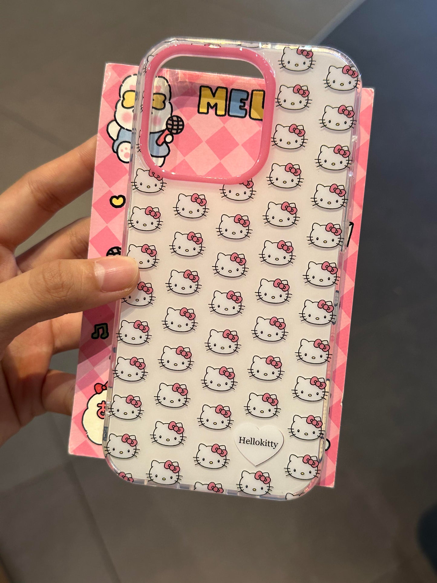 Hellokitty White Cute Kawaii Phone Case With Hellokitty Plush Strap Phone Chain #0254