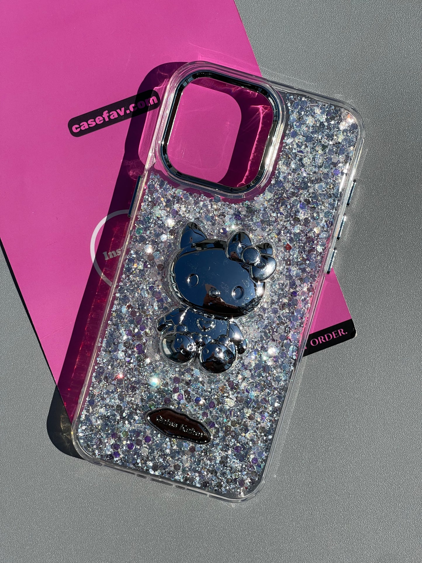 Hellokitty Silver Glitter Cute Kawaii Phone Case #0340