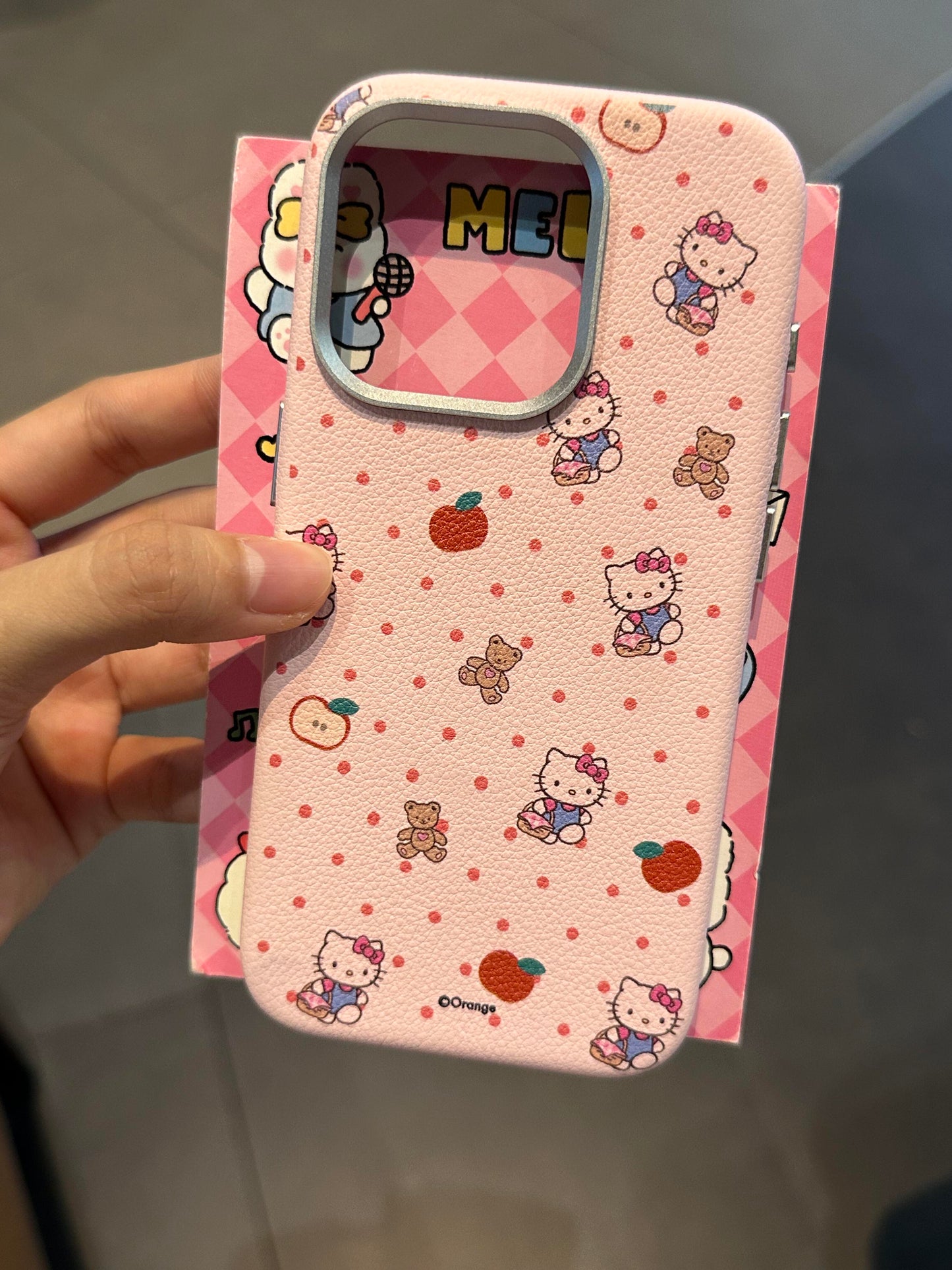 Hellokitty Pink Cute Kawaii Phone Case With Stand Holder / Phone Grip #0255