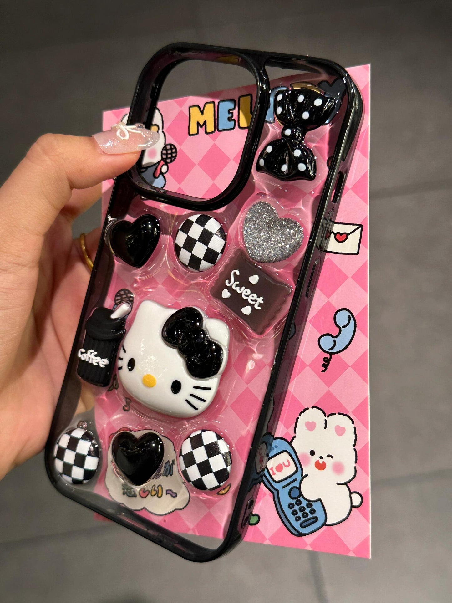 3D Hellokitty Handmade Clear Cute Kawaii Phone Case #0065