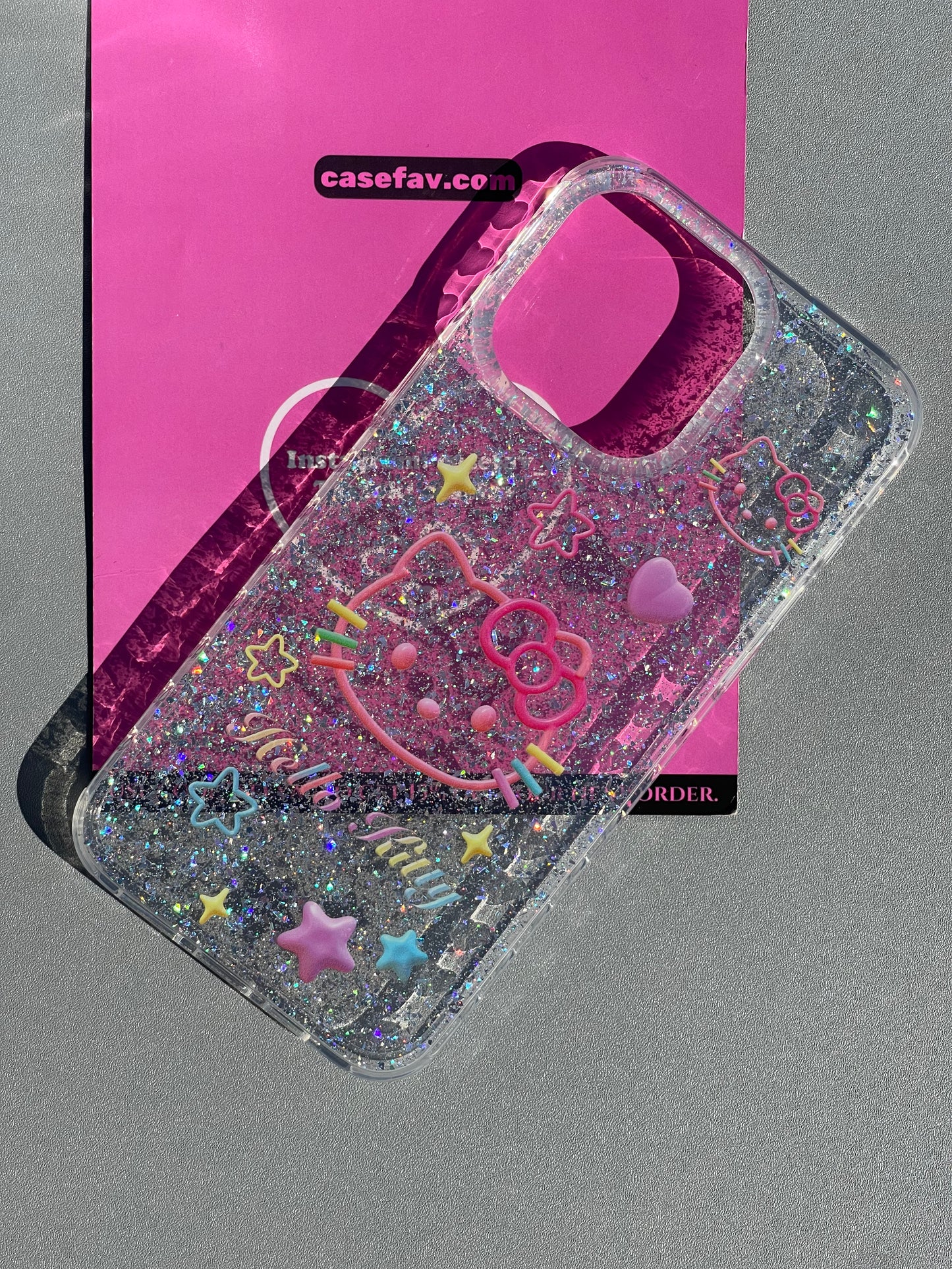 Hellokitty Glitter Clear Cute Kawaii Phone Case #0356