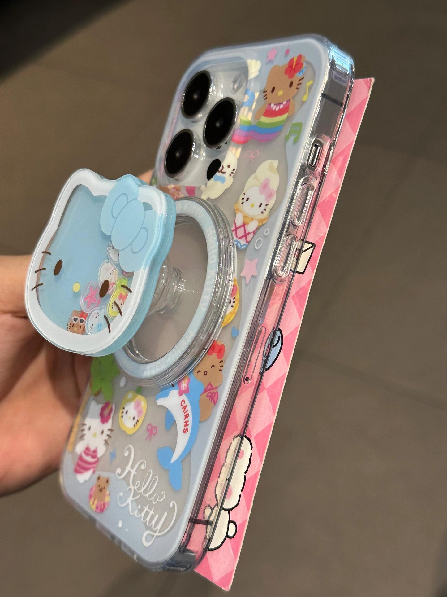 Hellokitty  MagSafe Case + Hellokitty Shape MagSafe Stand Holder / Phone Grip #0220