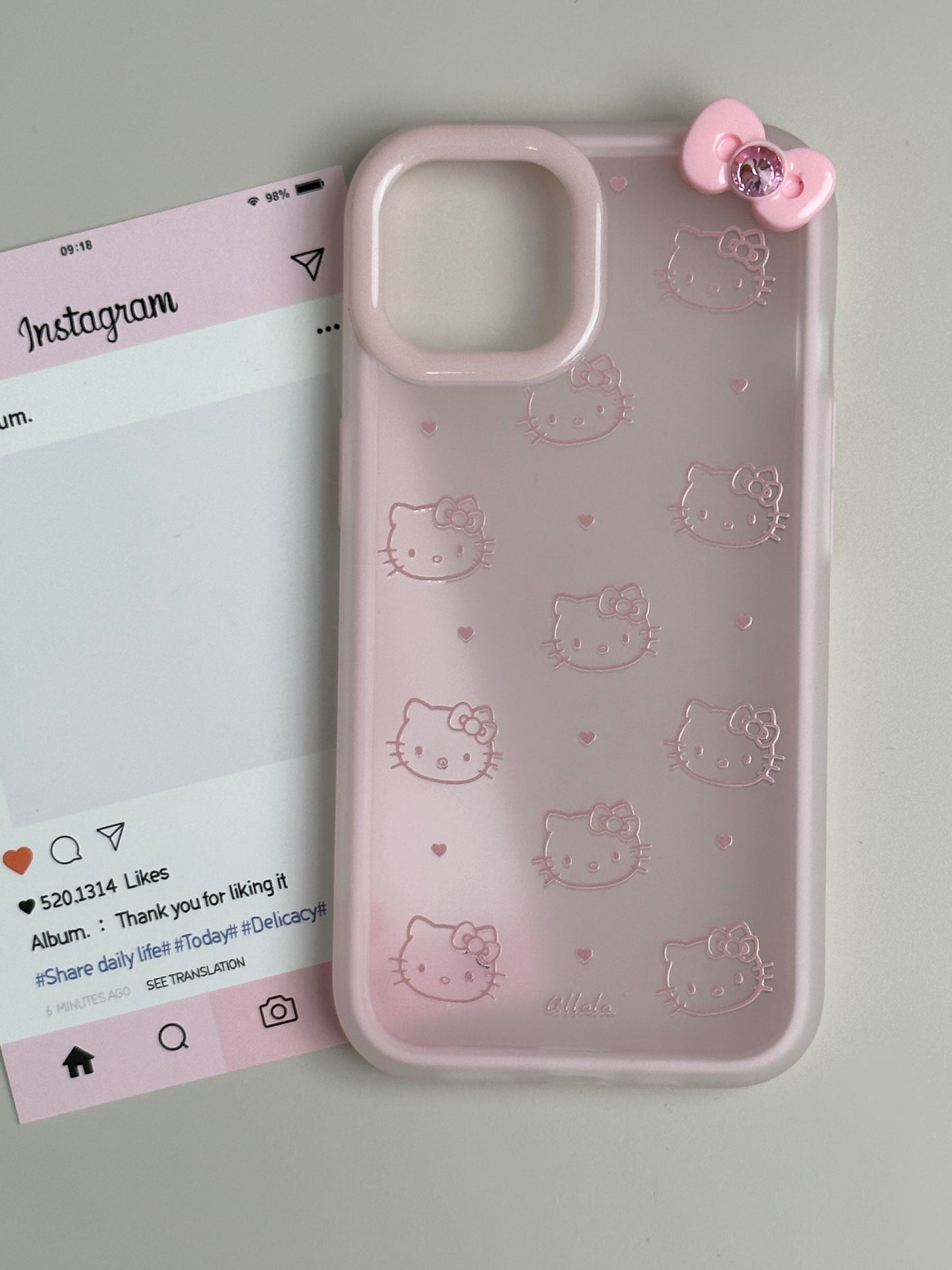 Hellokitty Pink Cute Kawaii Phone Case #0239