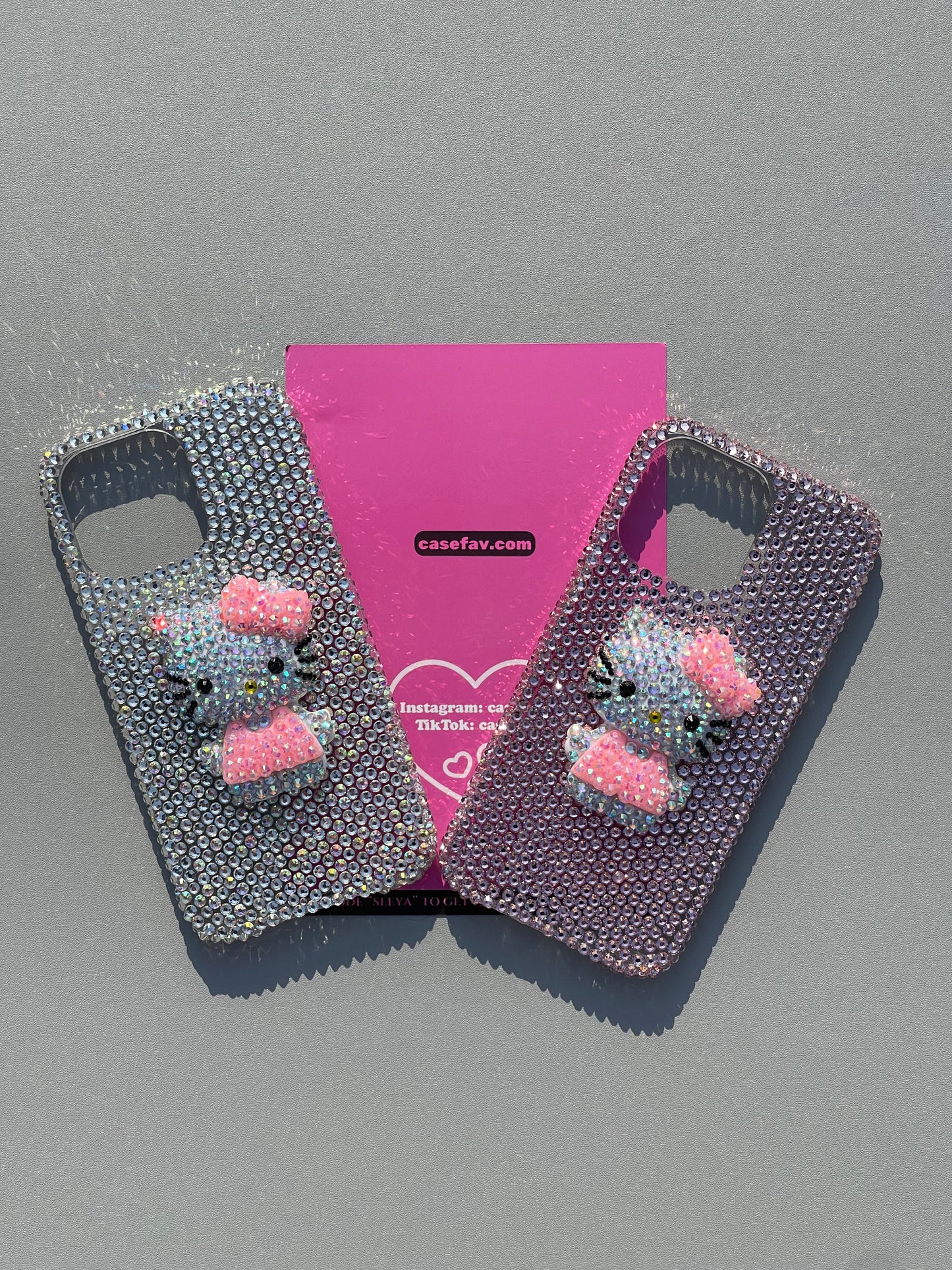 Hellokitty Handmade Diamond Rhinestone Cute Kawaii Phone Case #0354