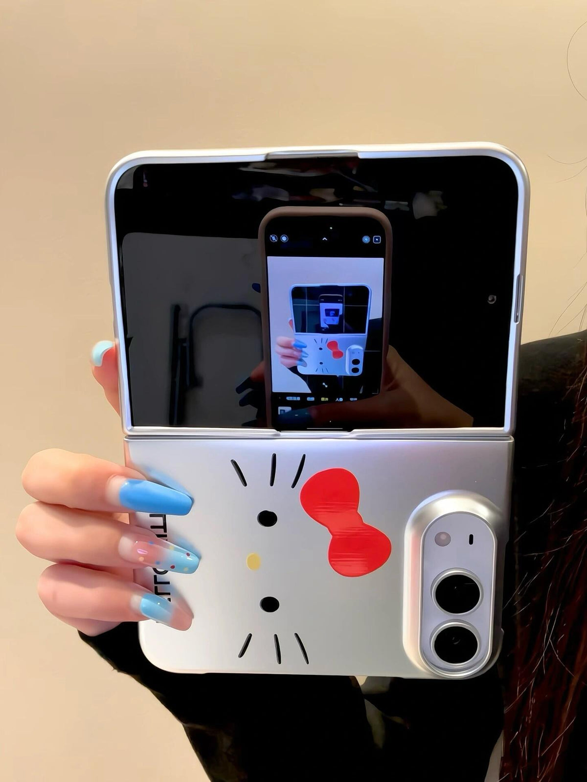 Hello Kitty Silver Cute Kawaii iPhone Duo Case #0653