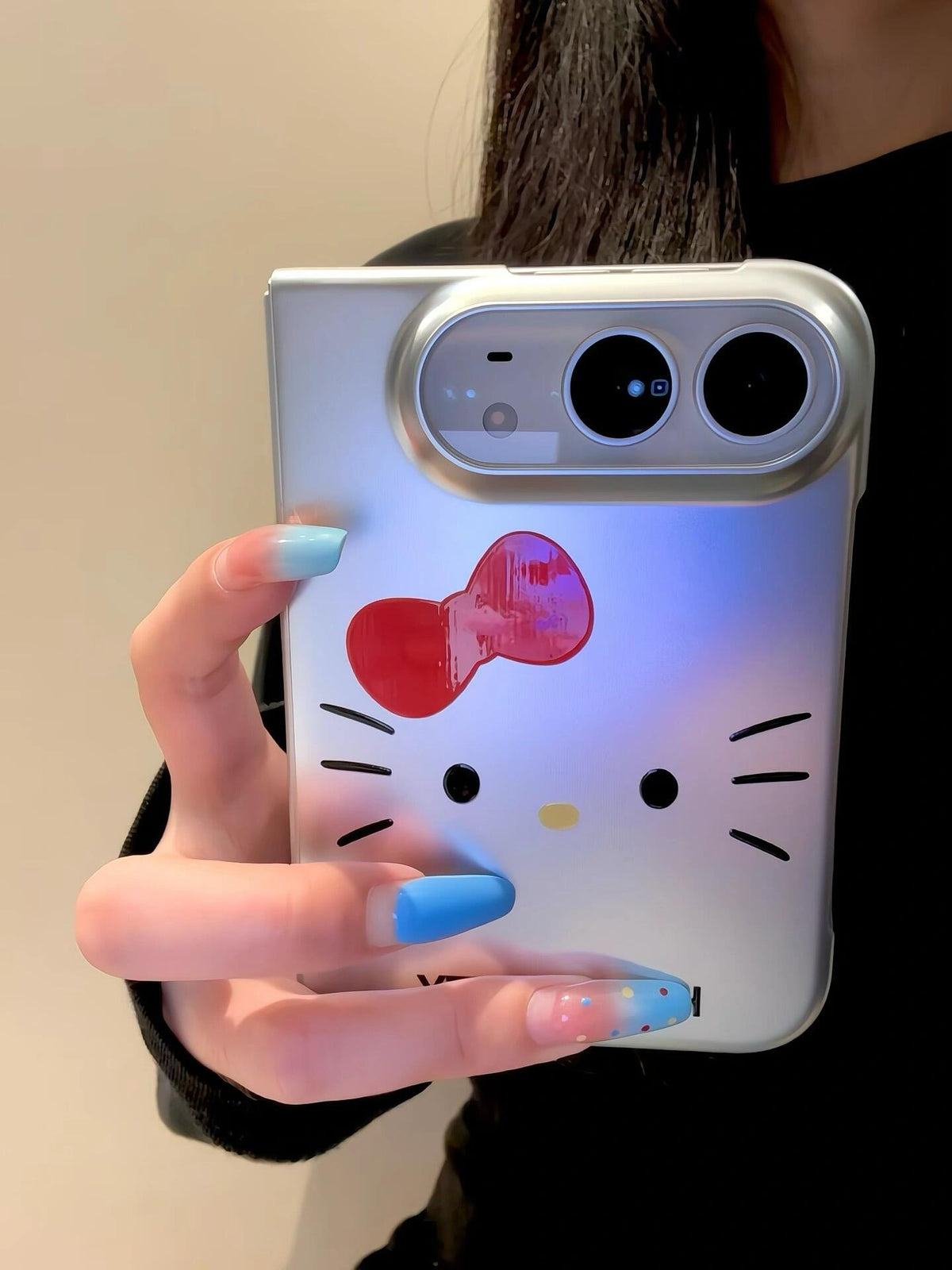 Hello Kitty Silver Cute Kawaii iPhone Duo Case #0653