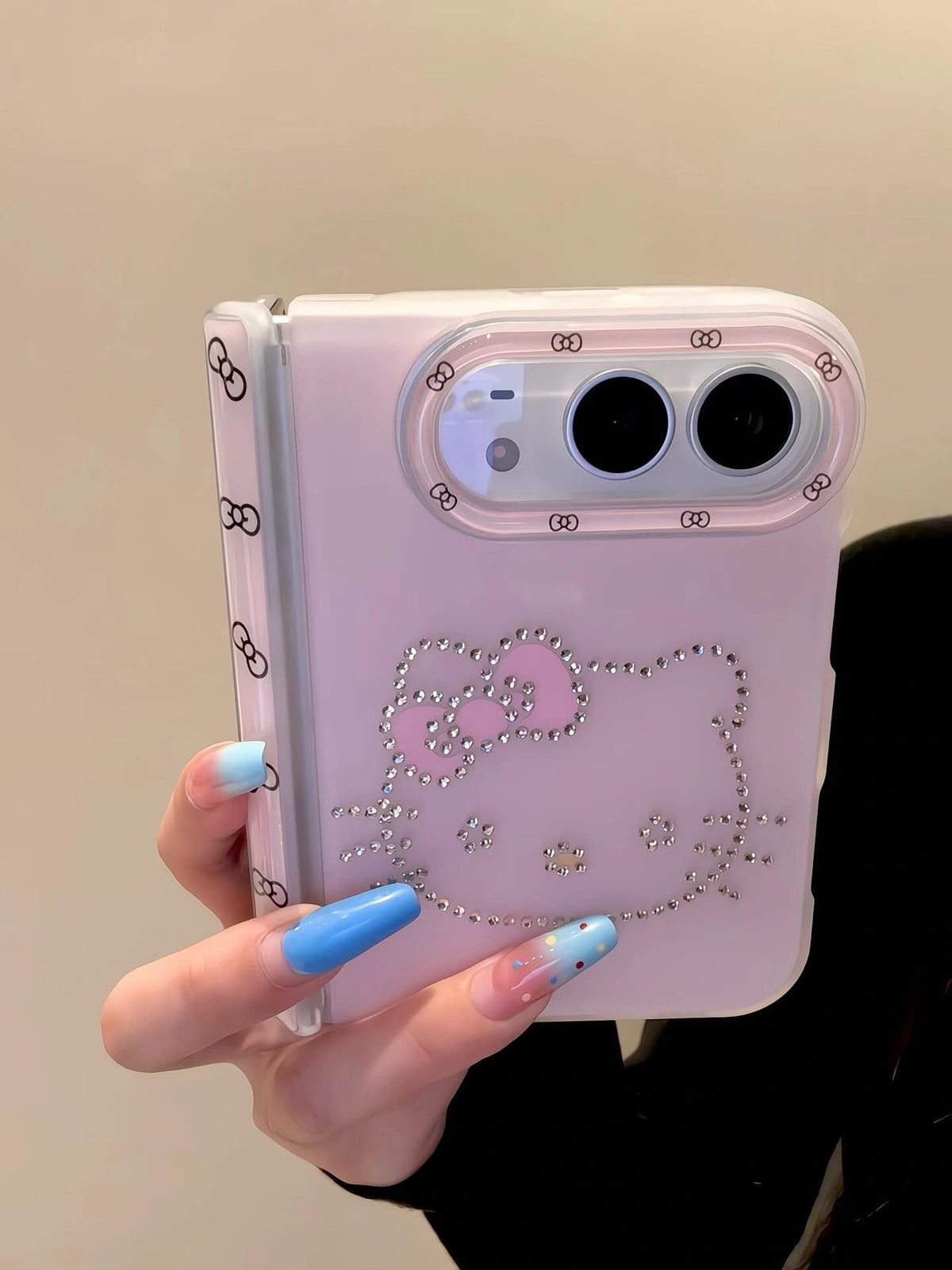 Rhinestone Hello Kitty Cute Kawaii iPhone Duo Case #0652