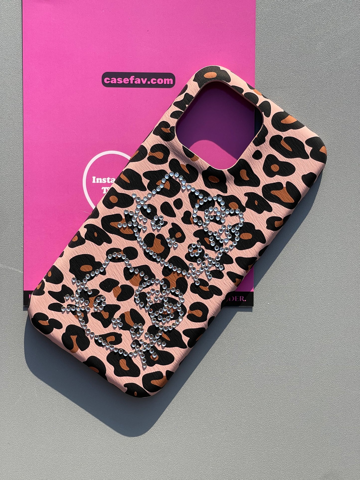 Hellokitty Leopard Print Rhinestones Cute Kawaii Phone Case #0353