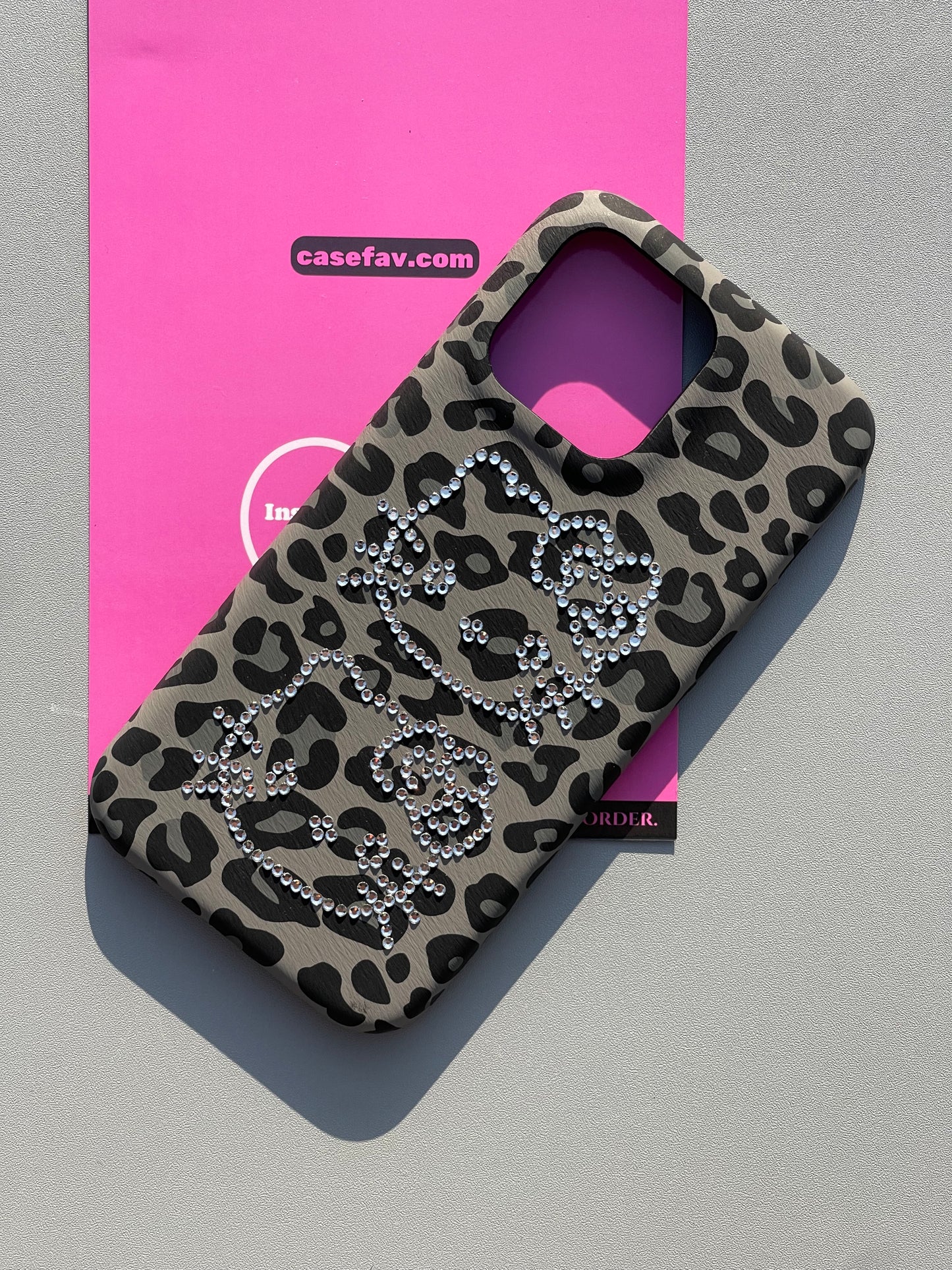 Hellokitty Leopard Print Rhinestones Cute Kawaii Phone Case #0353