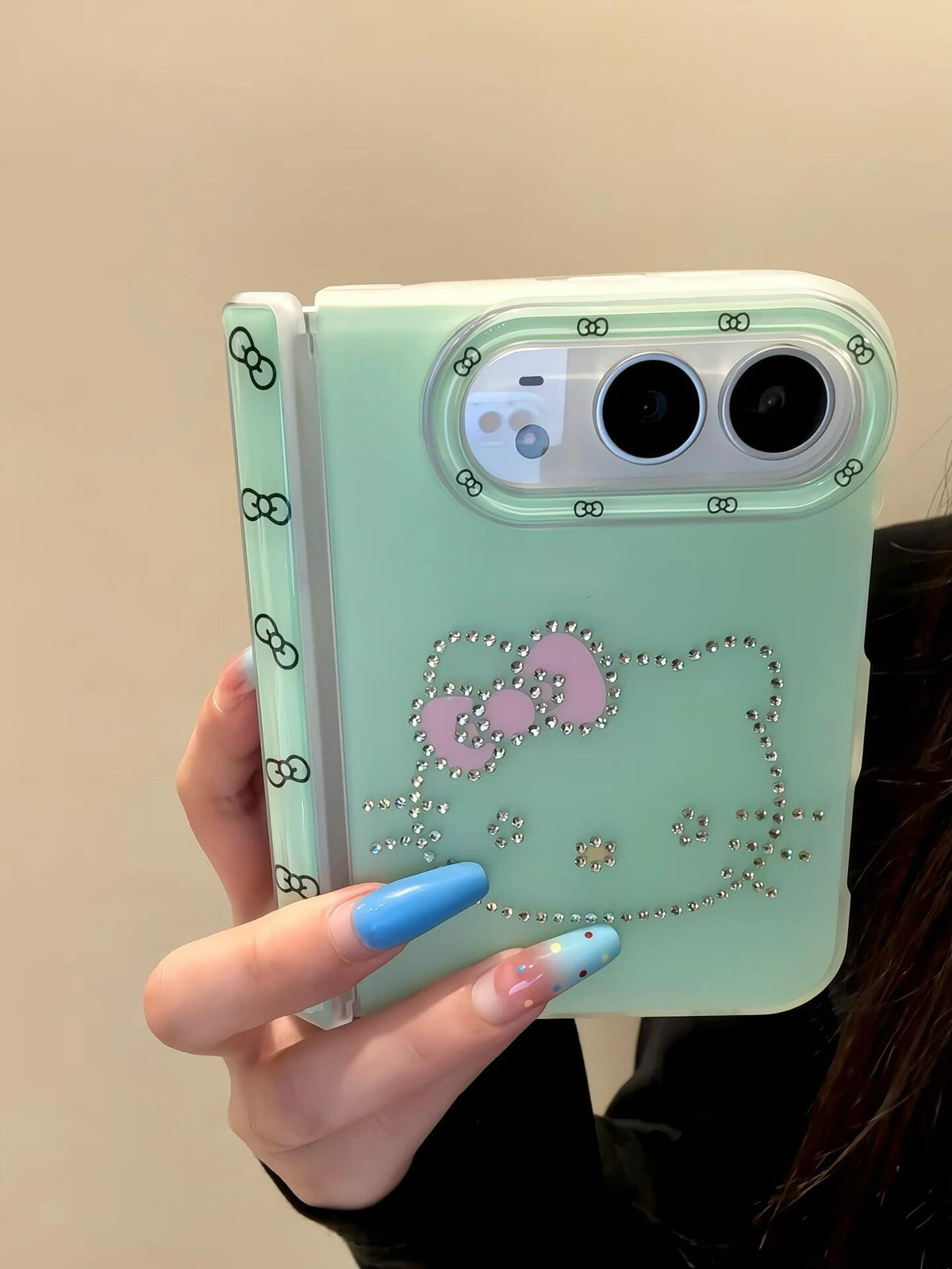 Rhinestone Hello Kitty Cute Kawaii iPhone Duo Case #0652