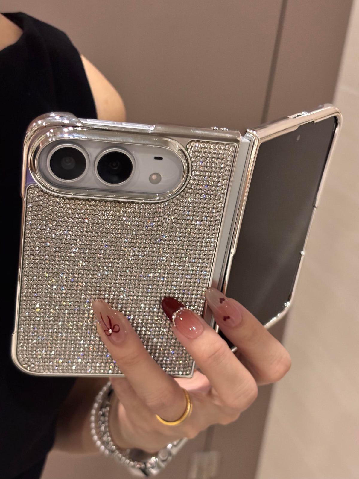 Silver Cute Kawaii iPhone Duo Case #0656
