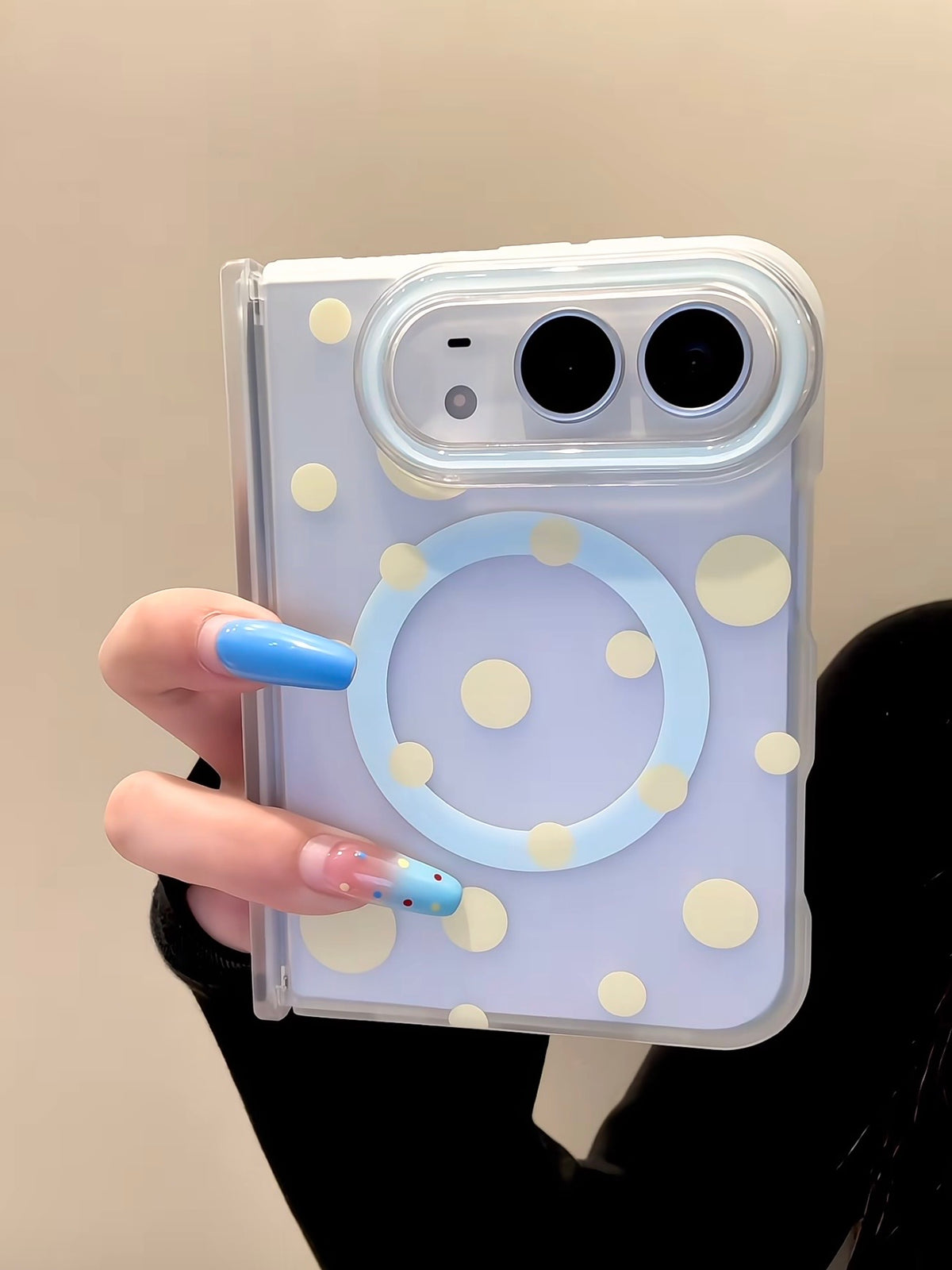 Yellow Polka Dots Clear iPhone Duo Case #0671