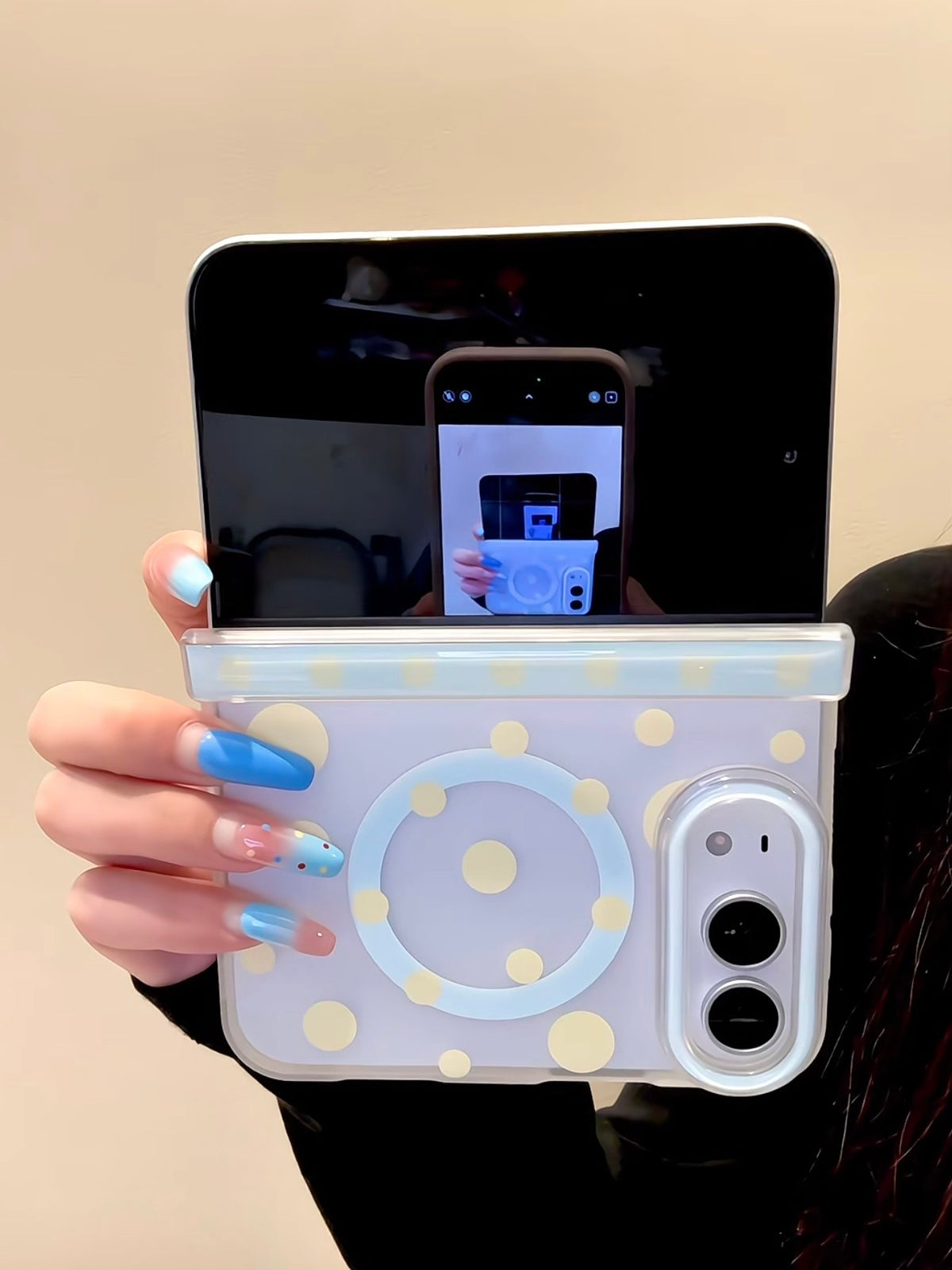 Yellow Polka Dots Clear iPhone Duo Case #0671