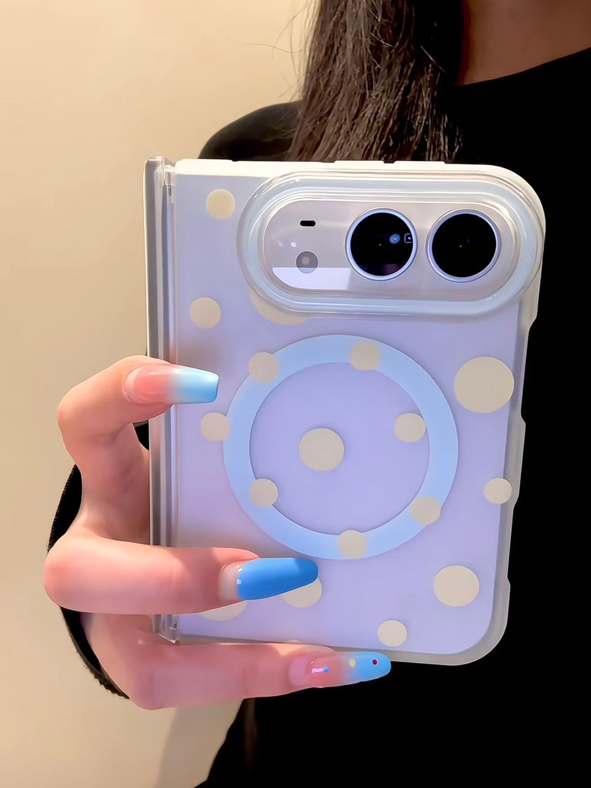 Yellow Polka Dots Clear iPhone Duo Case #0671