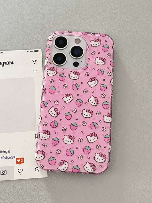 Hellokitty Pink Strawberry Cute Kawaii Phone Case #0482