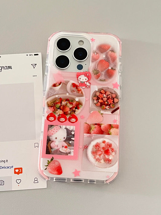 Hellokitty Pink Strawberry Cute Kawaii Phone Case #0484