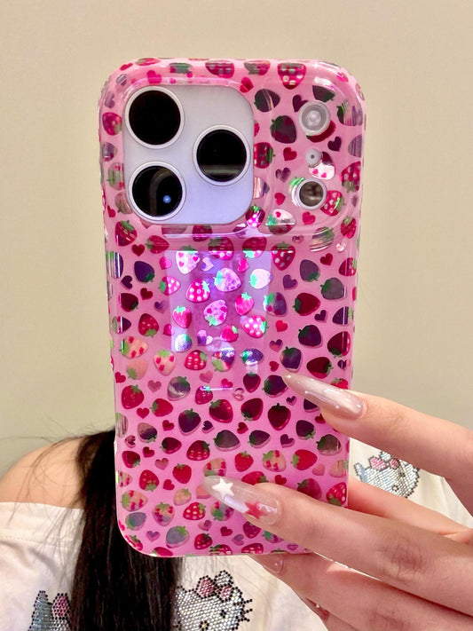 Strawberry Pink Cute Kawaii Phone Case #605