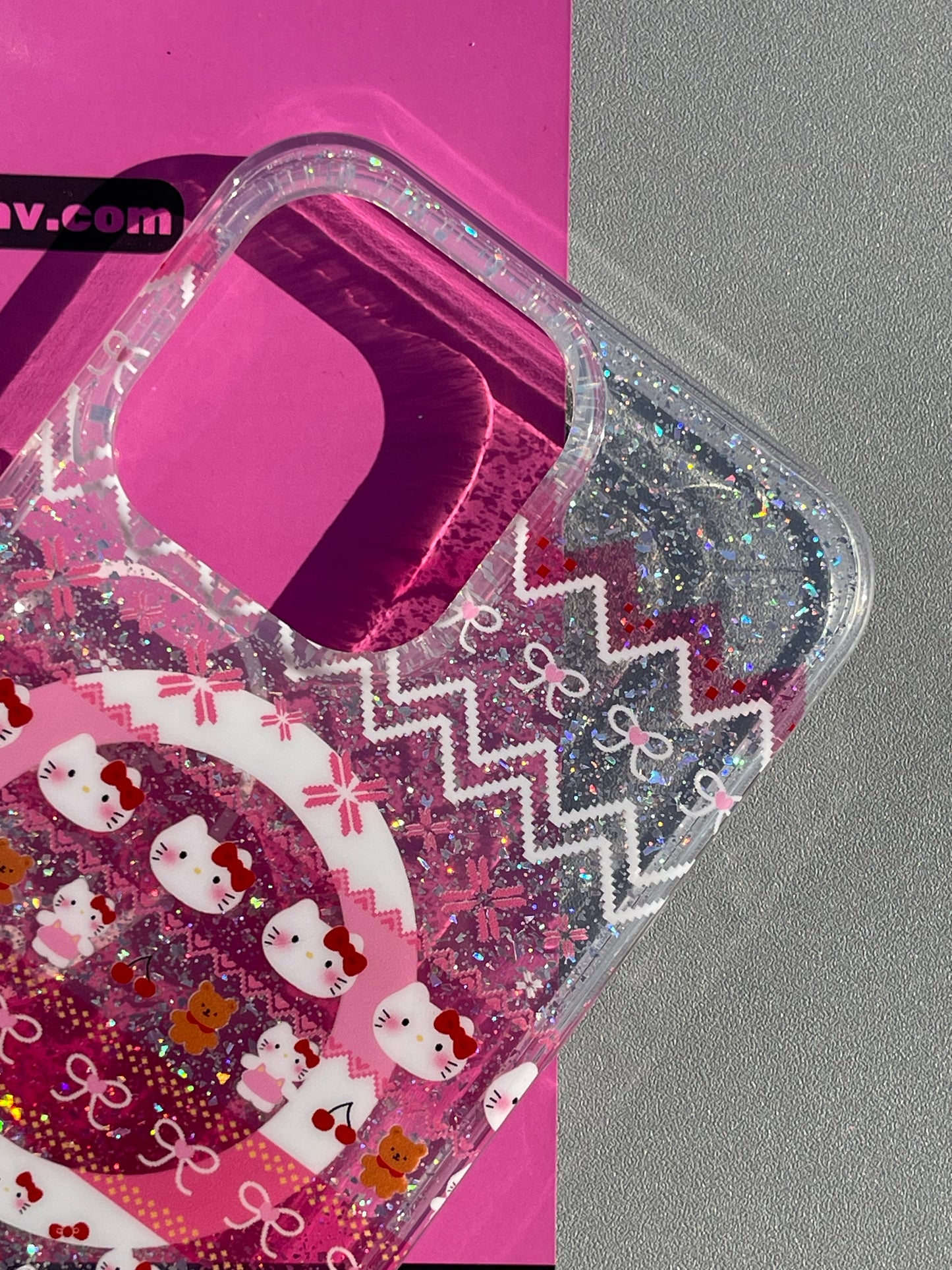 Hellokitty Pink Snow Glitter Cute Kawaii MagSafe Case #0394