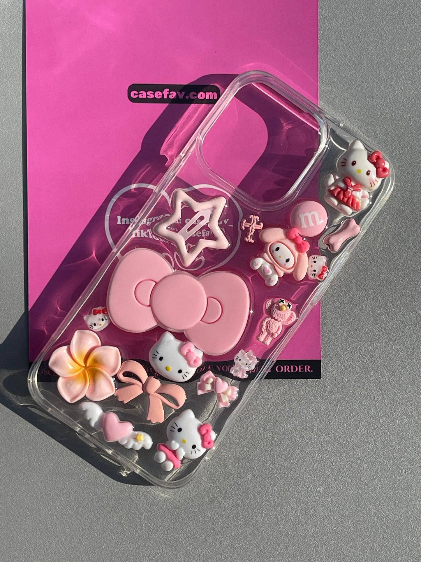 Hellokitty Clear Handmade Cute Kawaii Phone Case #0386