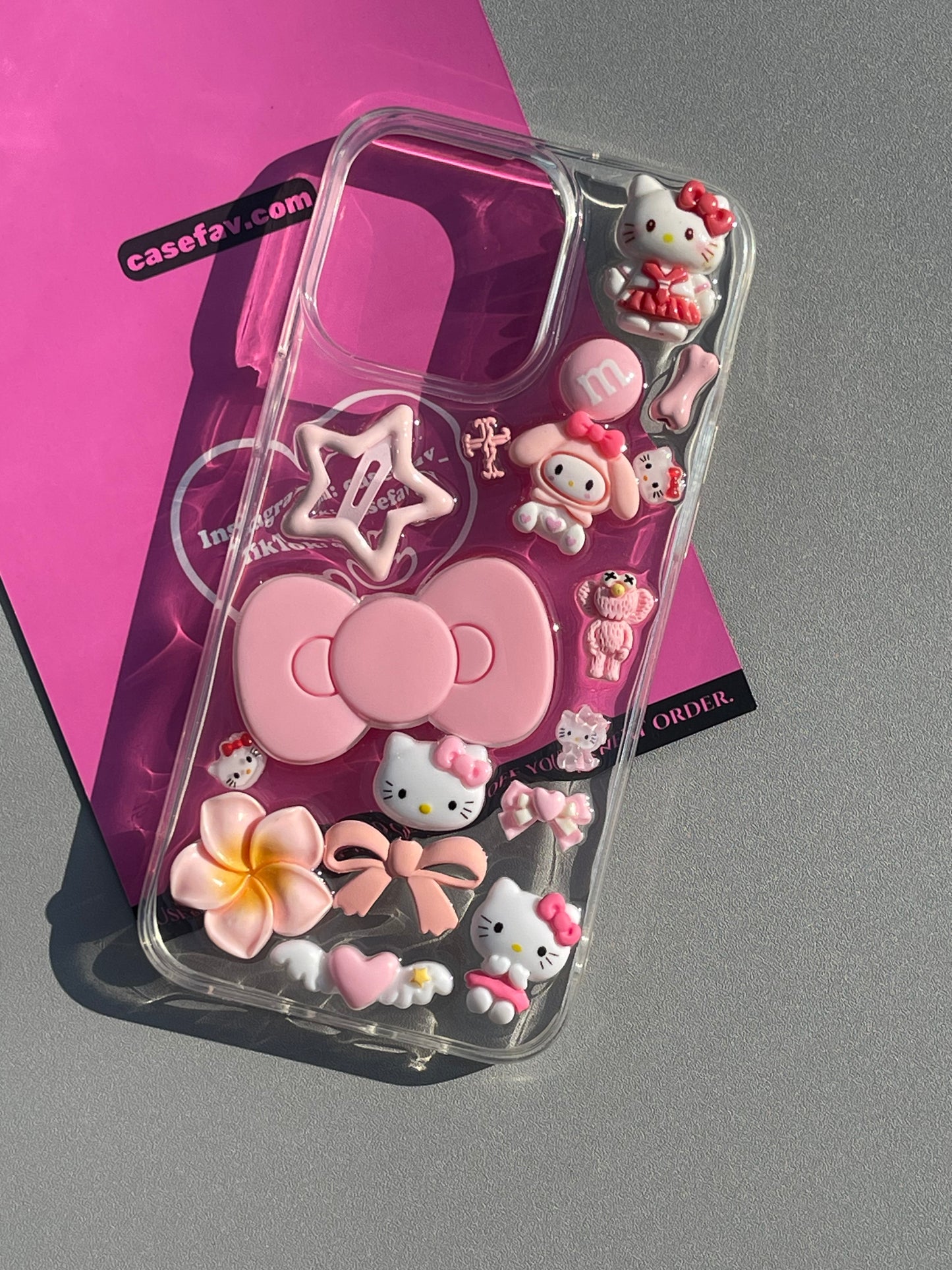 Hellokitty Clear Handmade Cute Kawaii Phone Case #0386