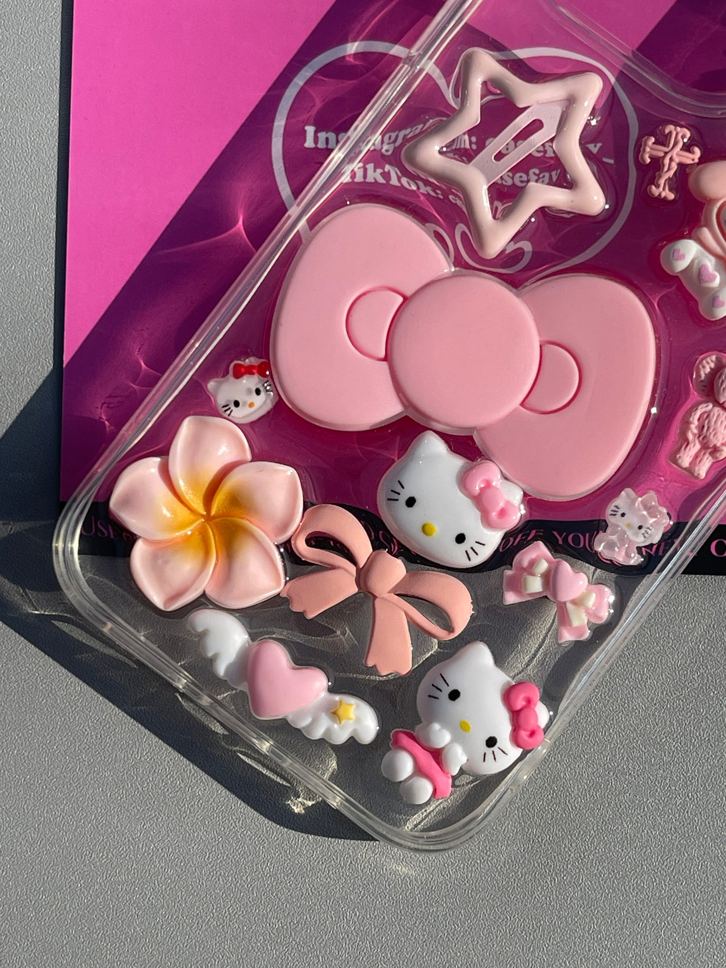 Hellokitty Clear Handmade Cute Kawaii Phone Case #0386