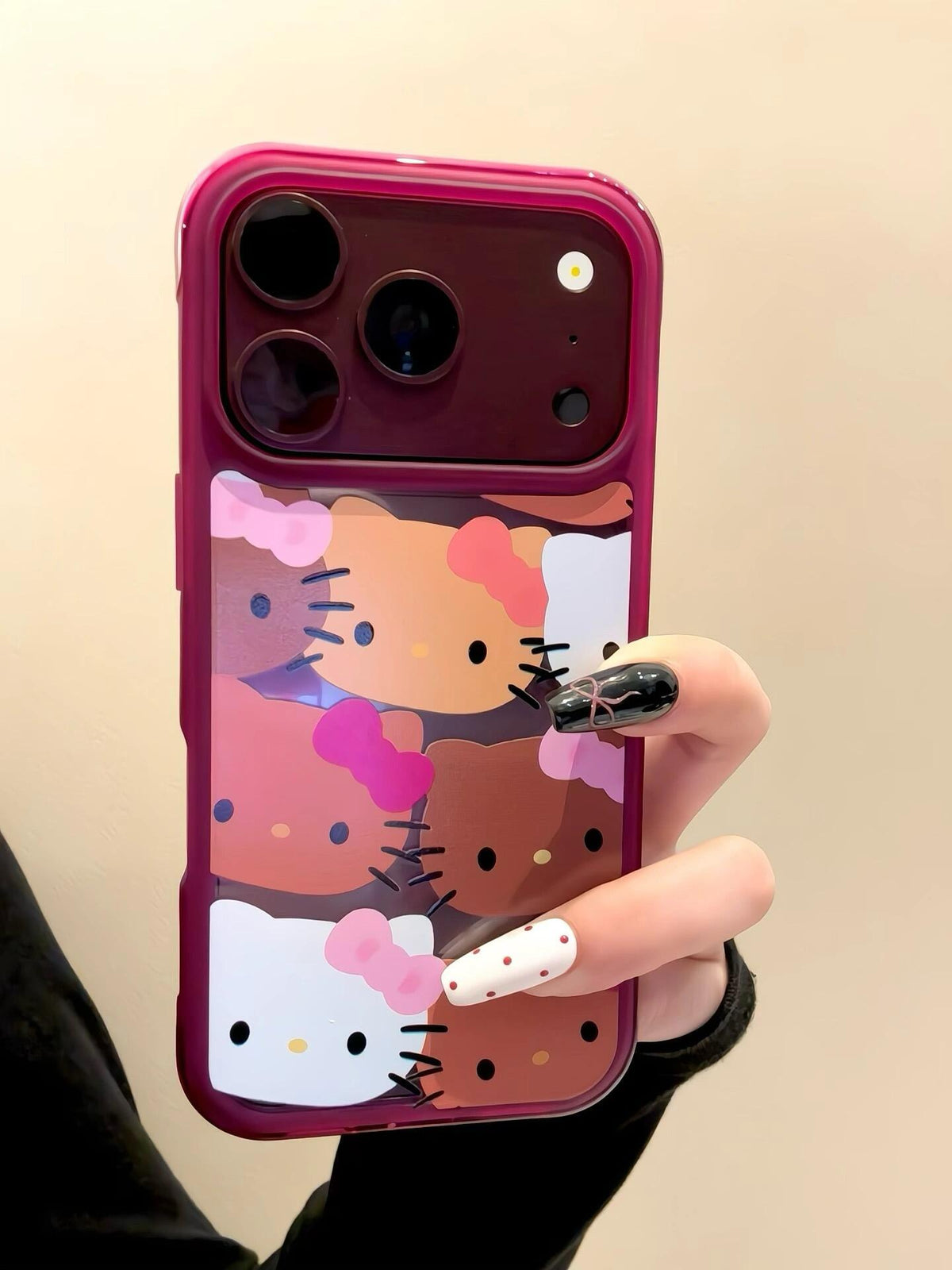 Hello Kitty Burgundy Red Phone Case #692