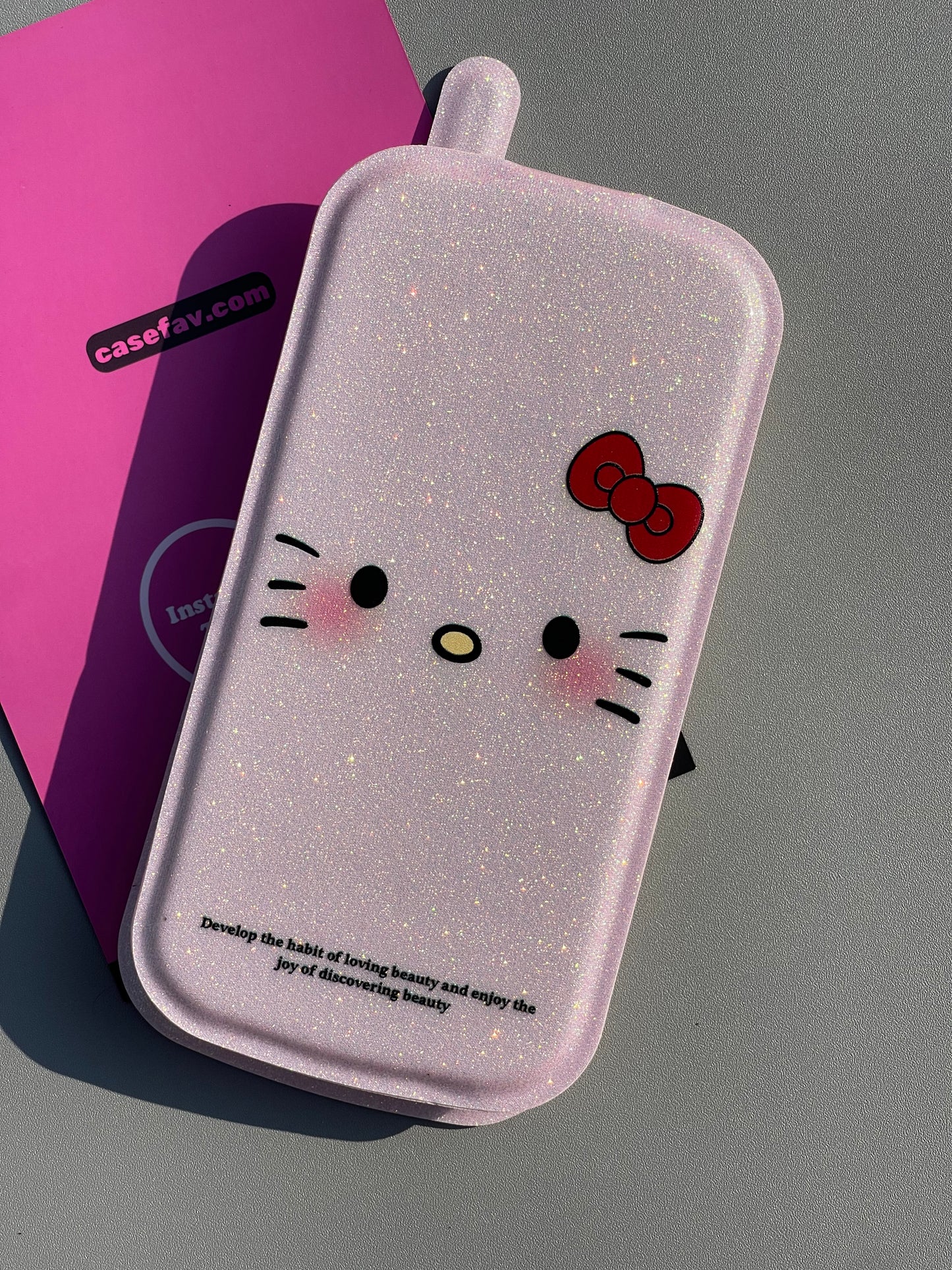 Hellokitty Glitter Flip Phone CaseCute Kawaii Phone Case  #0375