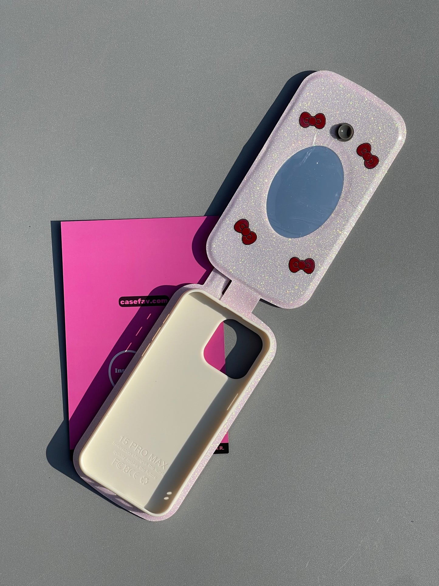 Hellokitty Glitter Flip Phone CaseCute Kawaii Phone Case  #0375