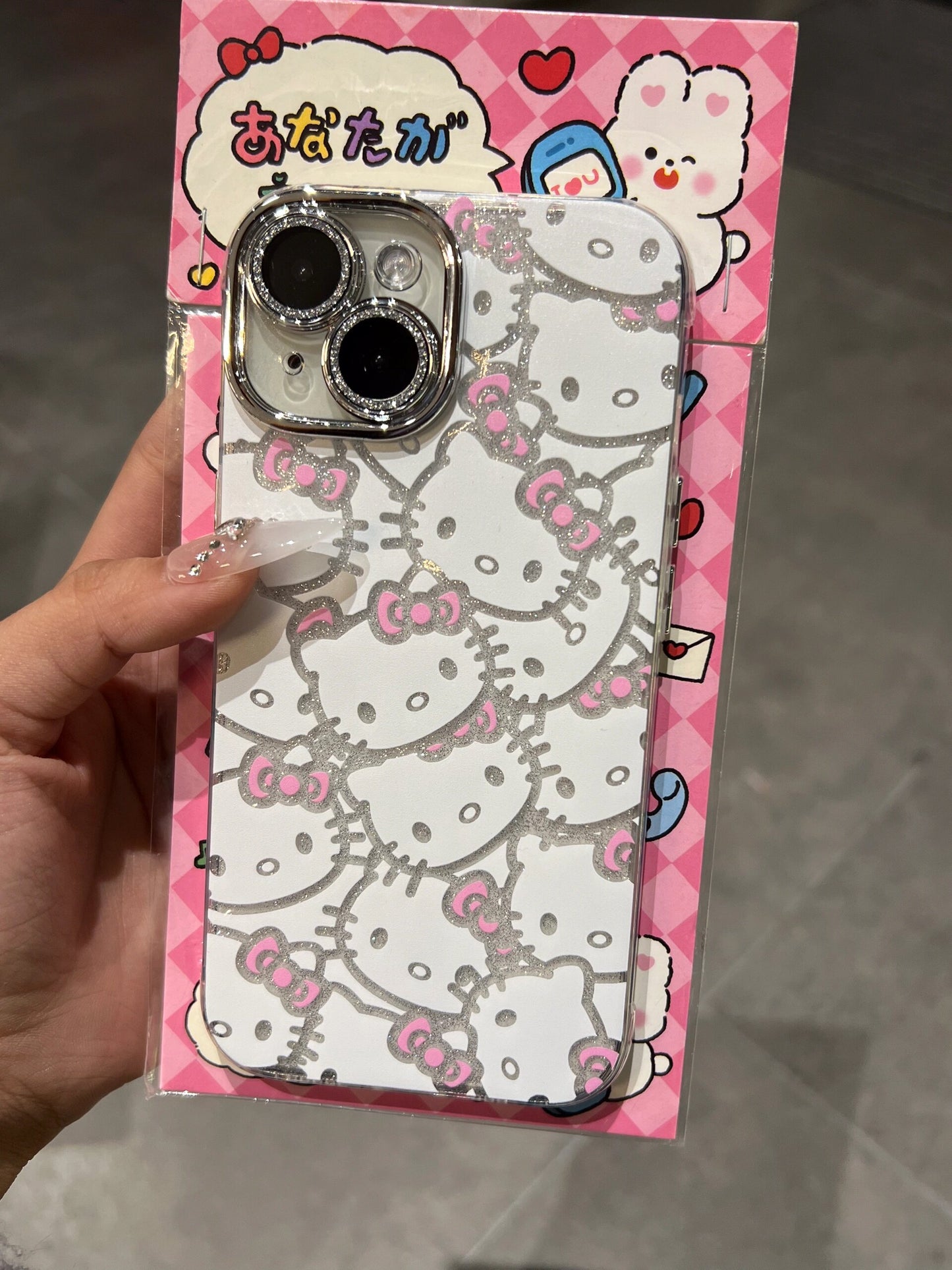Hellokitty White Sparkling Cute Kawaii Phone Case #0004