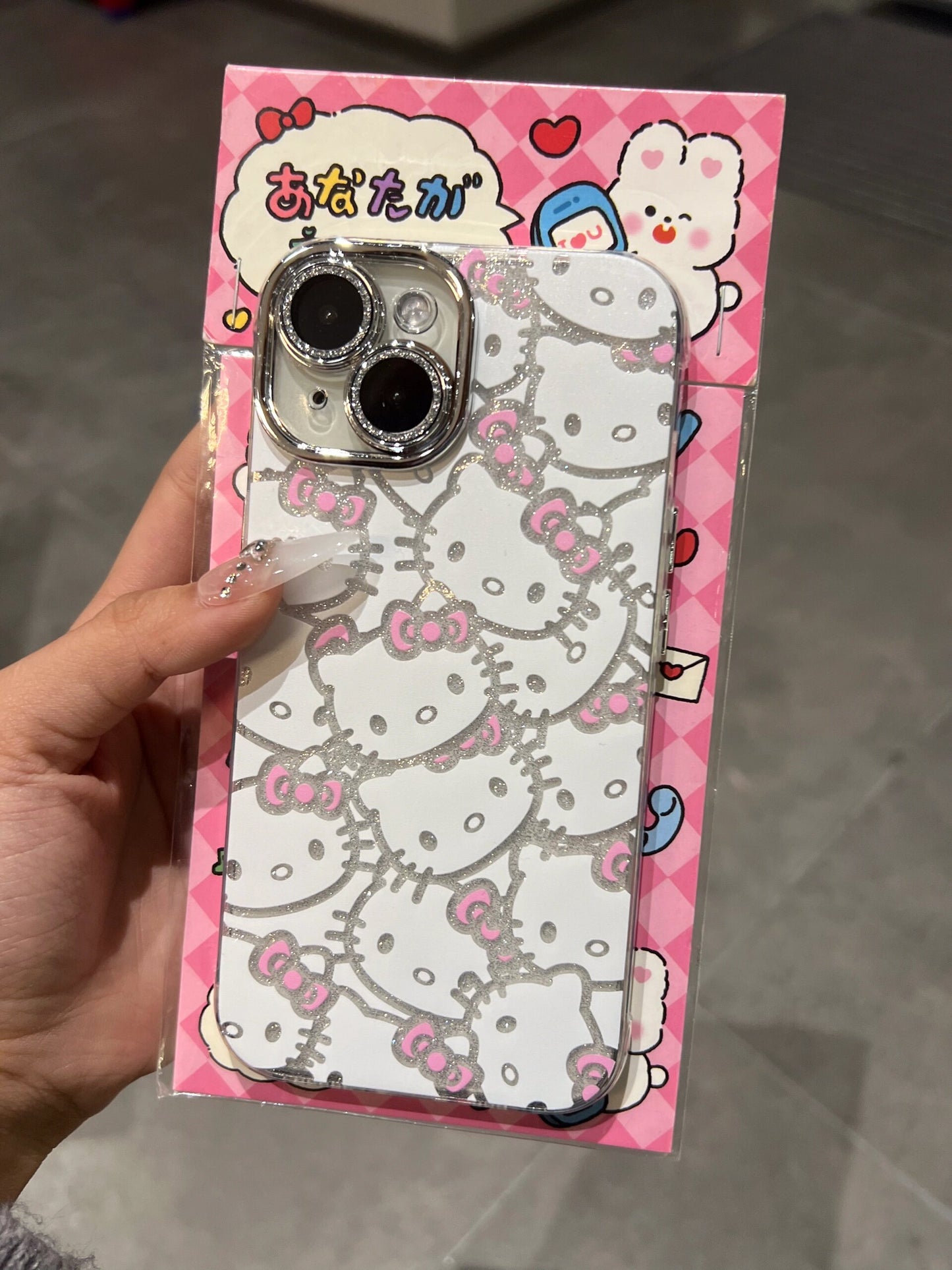 Hellokitty White Sparkling Cute Kawaii Phone Case #0004