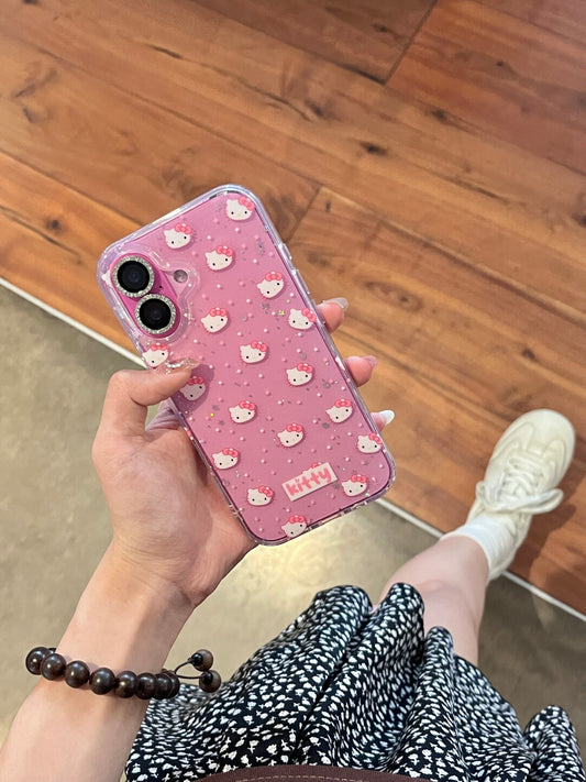 Hellokitty Glitter Clear Cute Kawaii Phone Case #0496