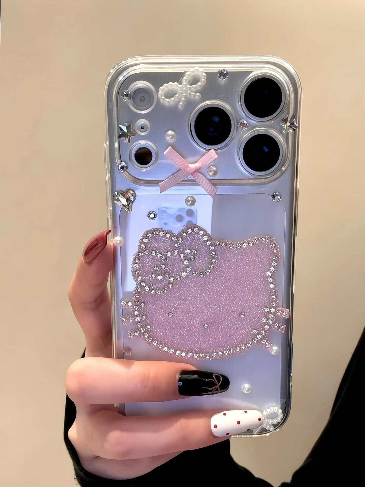 Hello Kitty Sparkling Clear Phone Case #698