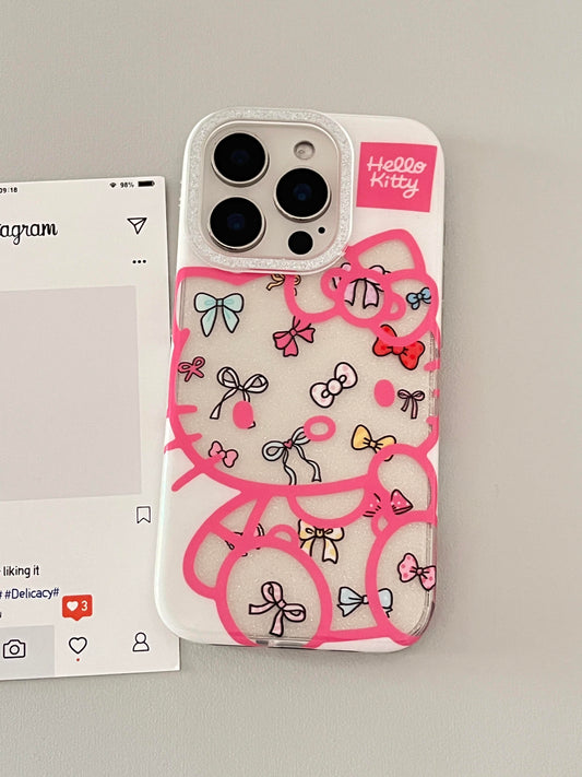Hellokitty Glitter Clear Cute Kawaii Phone Case #0495