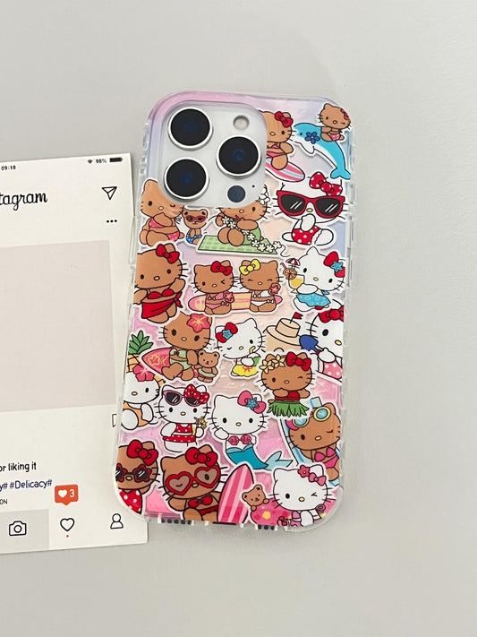 Tan Hellokitty Vacation Cute Kawaii Phone Case #0489