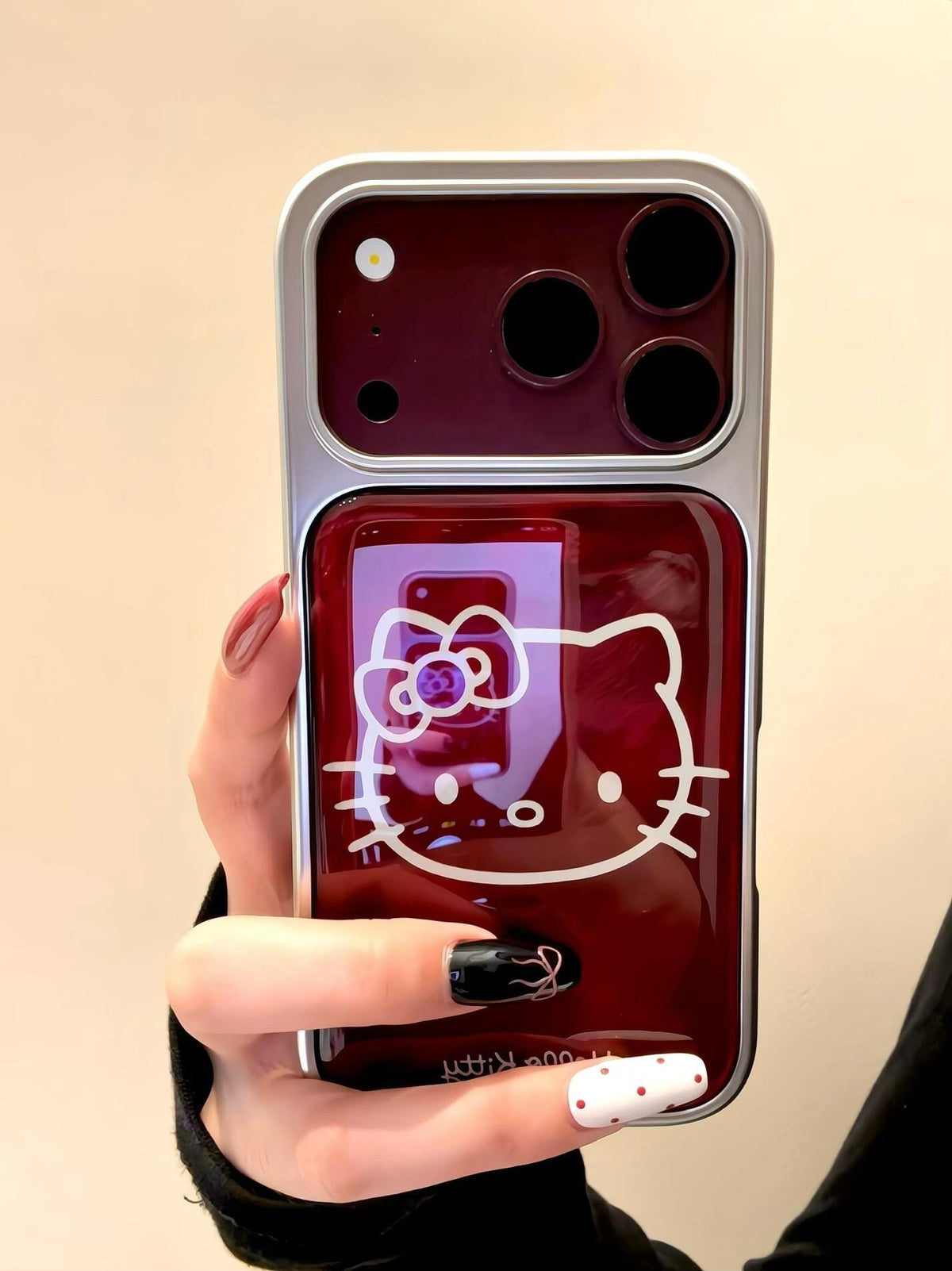 Hello Kitty Burgundy Red Phone Case #695