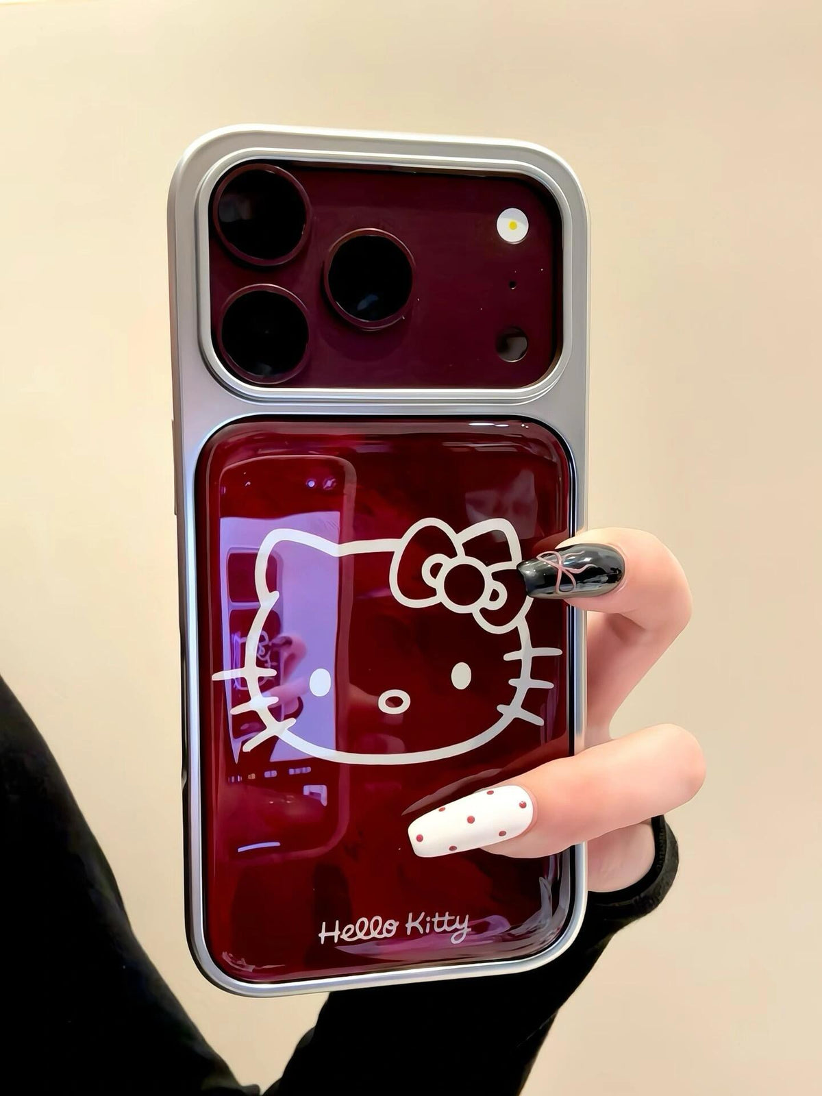 Hello Kitty Burgundy Red Phone Case #695