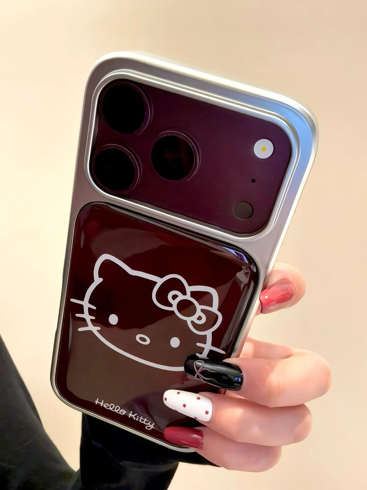 Hello Kitty Burgundy Red Phone Case #695