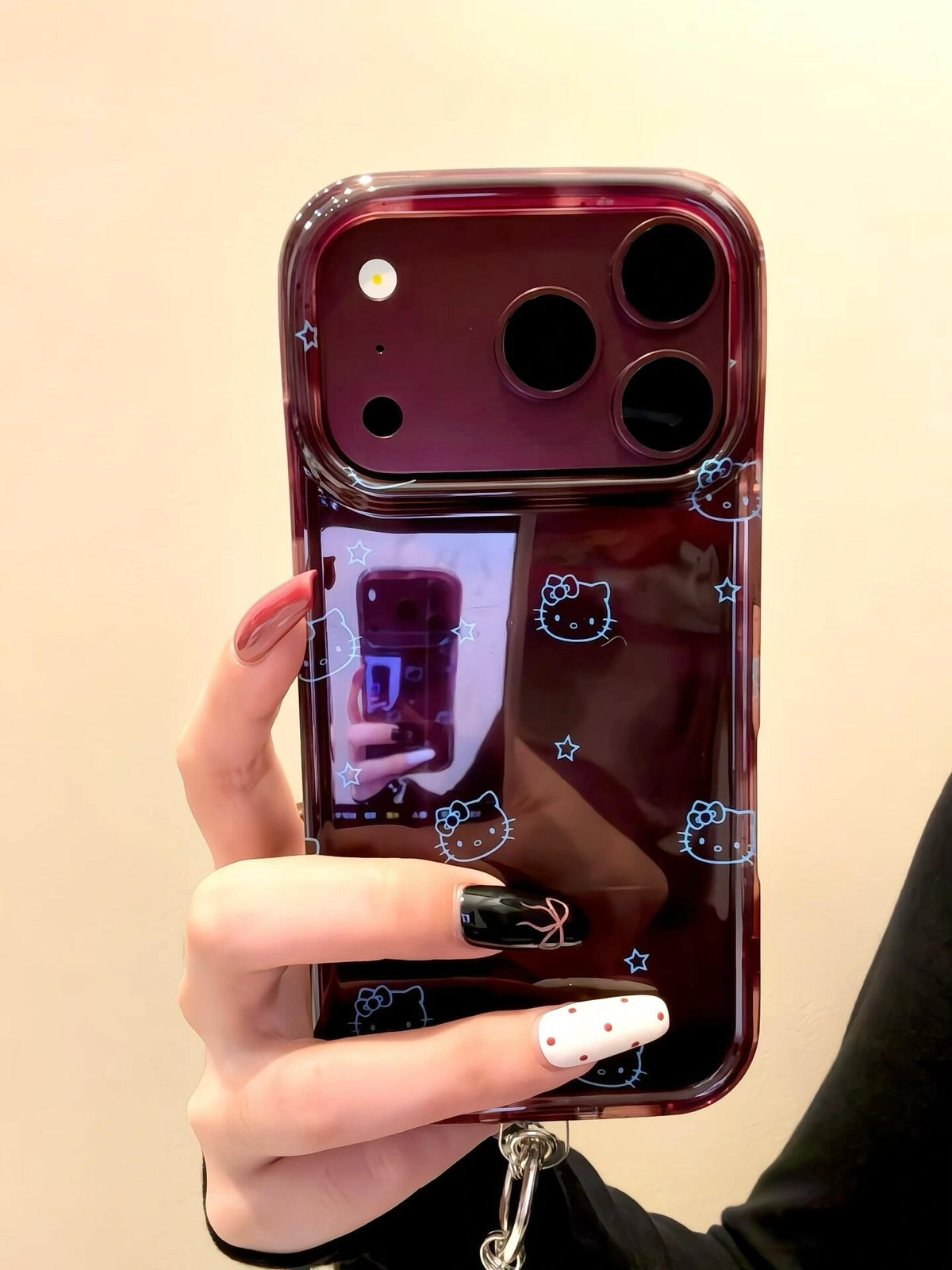 Hello Kitty Burgundy Red Phone Case #696