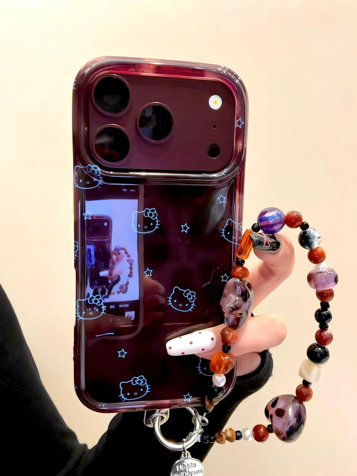 Hello Kitty Burgundy Red Phone Case #696