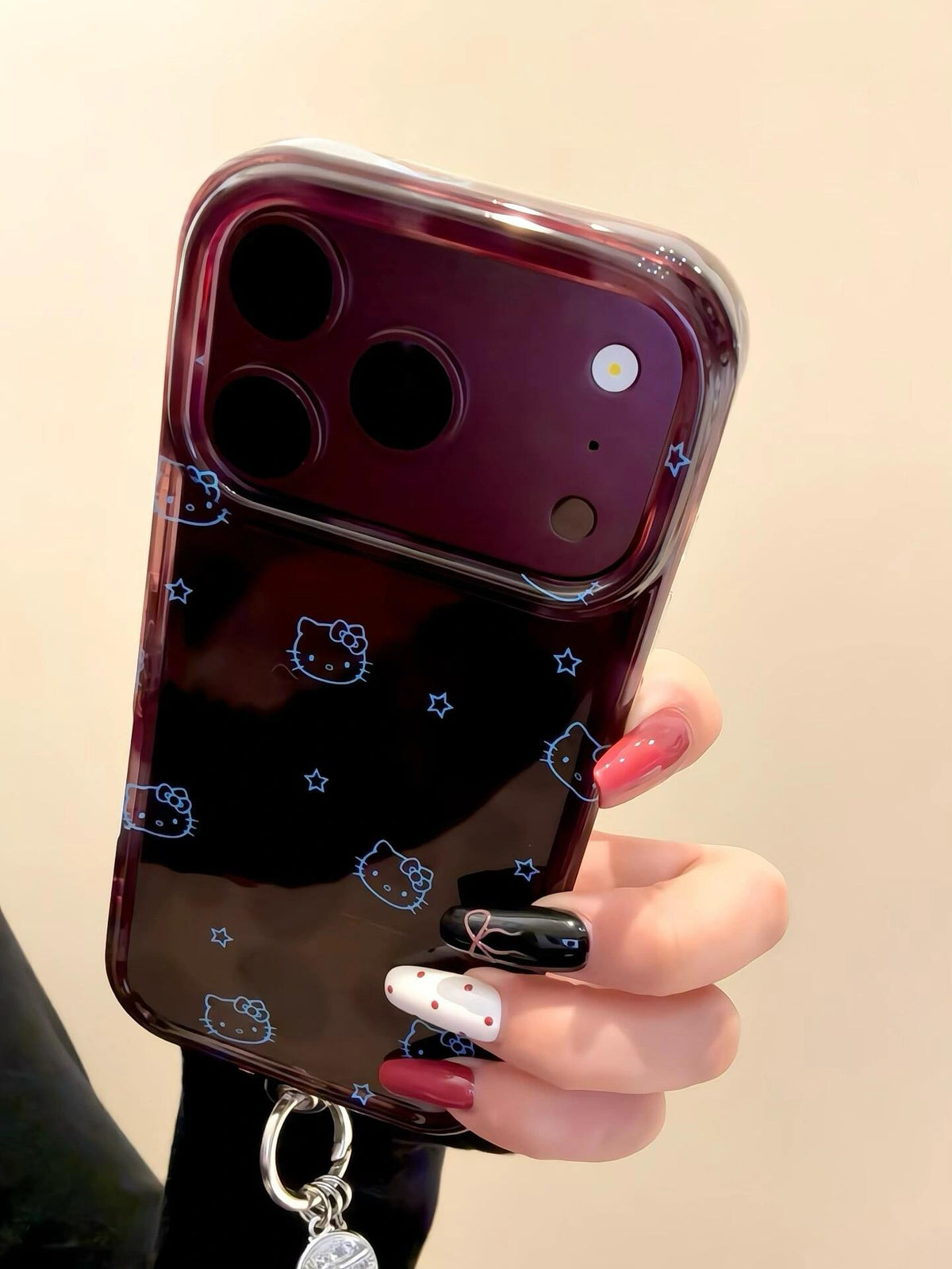 Hello Kitty Burgundy Red Phone Case #696
