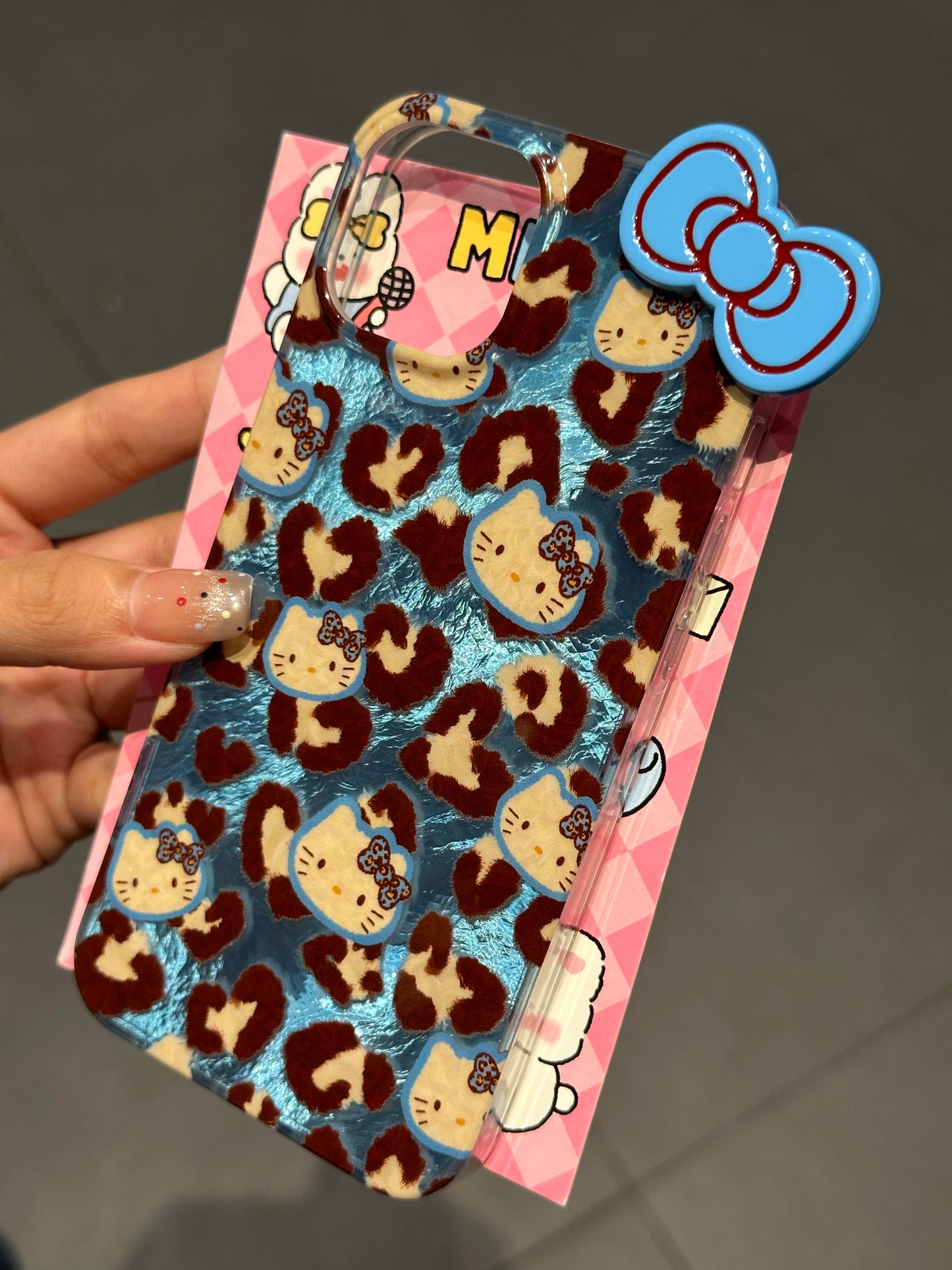 Hellokitty Blue Leopard Cute Kawaii Phone Case #0261