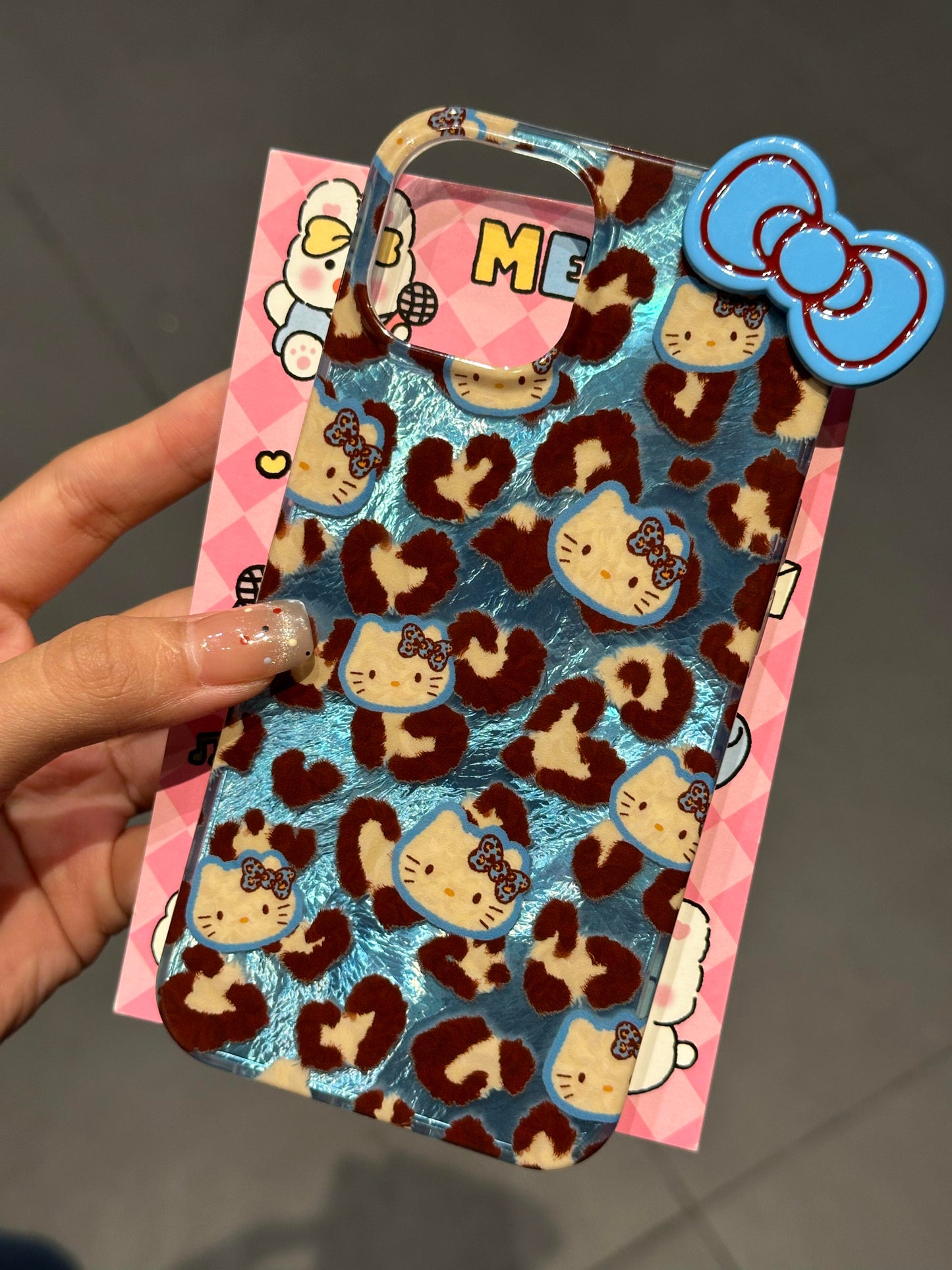 Hellokitty Blue Leopard Cute Kawaii Phone Case #0261