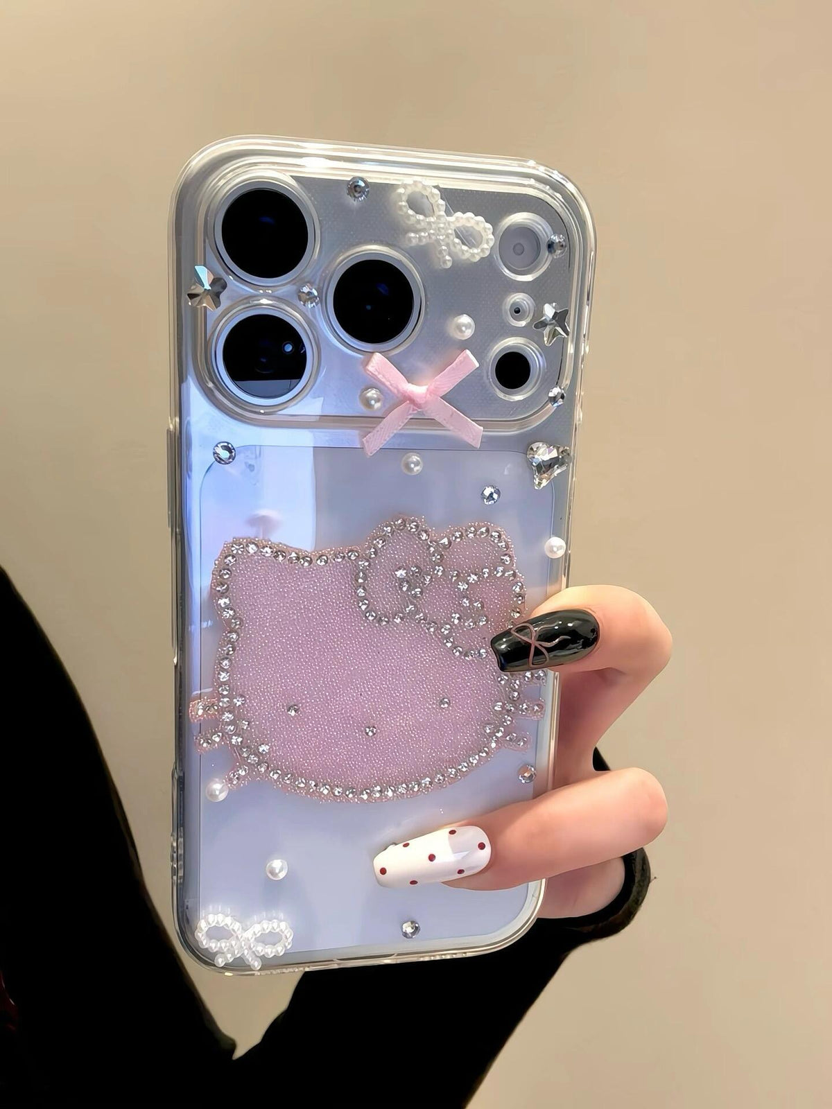Hello Kitty Sparkling Clear Phone Case #698