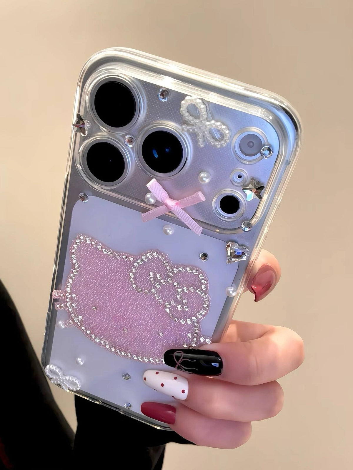 Hello Kitty Sparkling Clear Phone Case #698