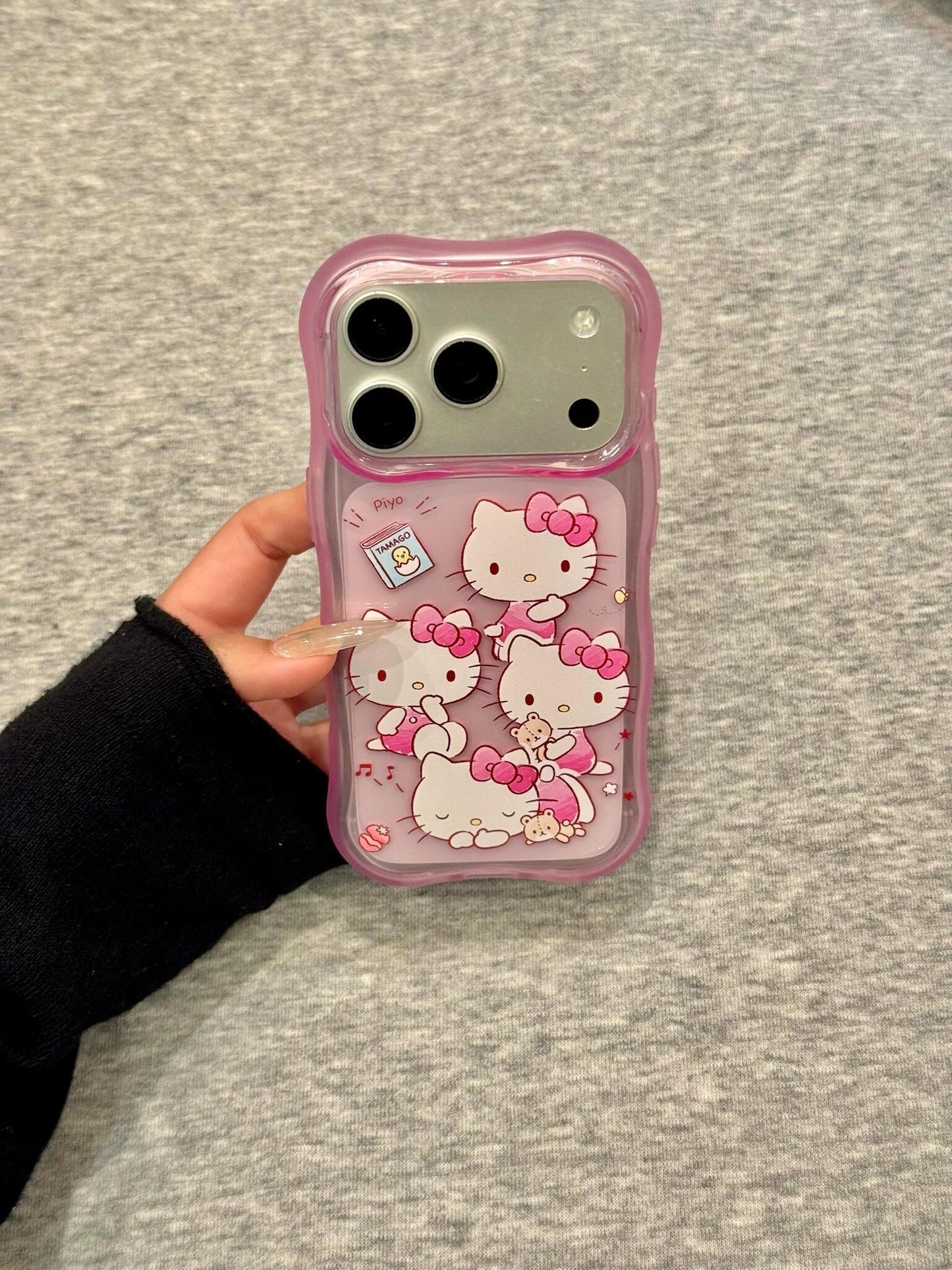 Hellokitt Pink Clear Phone Case Kawaii Phone Case #614